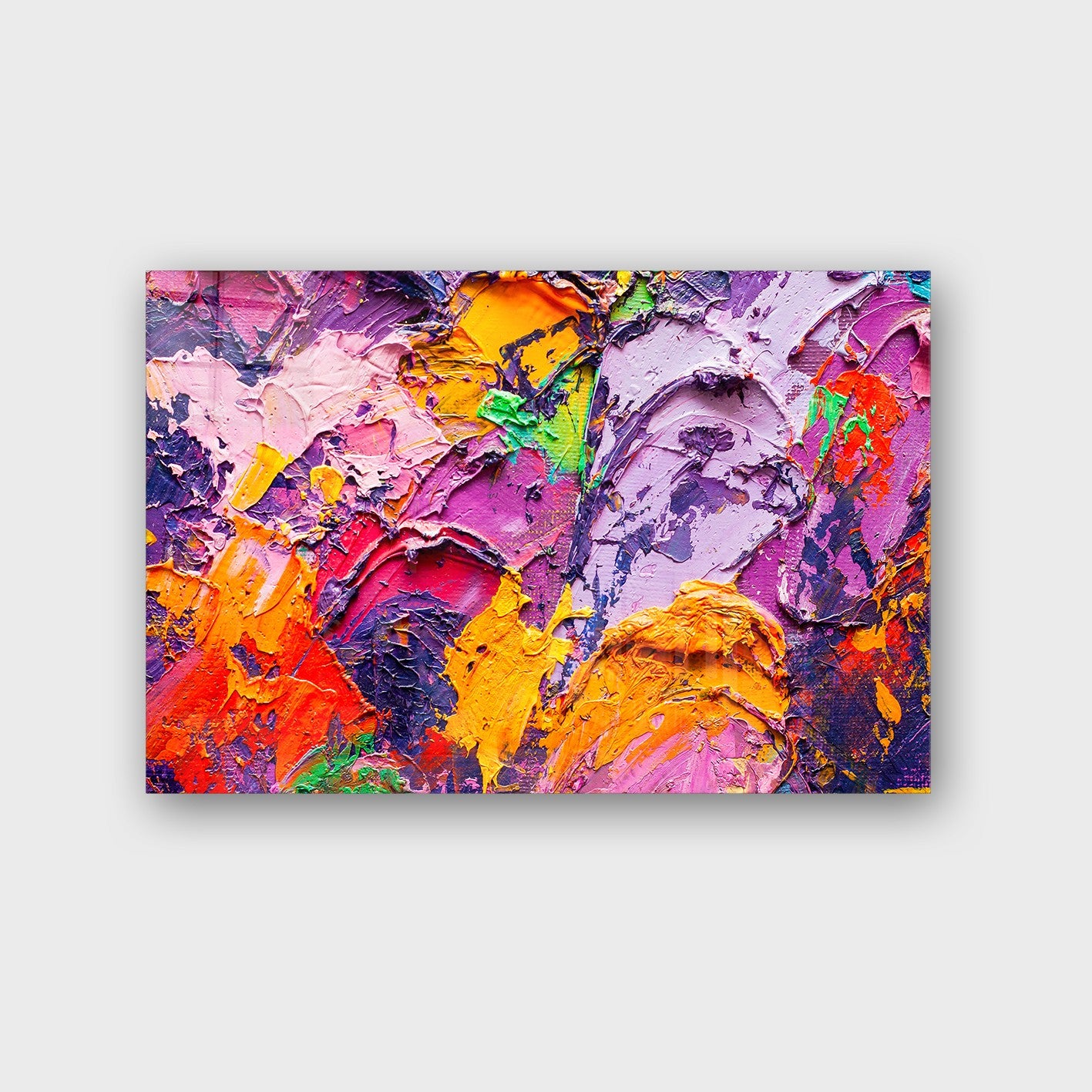 Quadro Decorativo em Vidro Temperado Multicolor 40x60cm - Arte Moderna para Parede