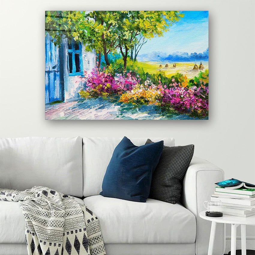 Quadro Decorativo em Vidro Temperado Multicolor 50x70cm - Arte Moderna para Parede