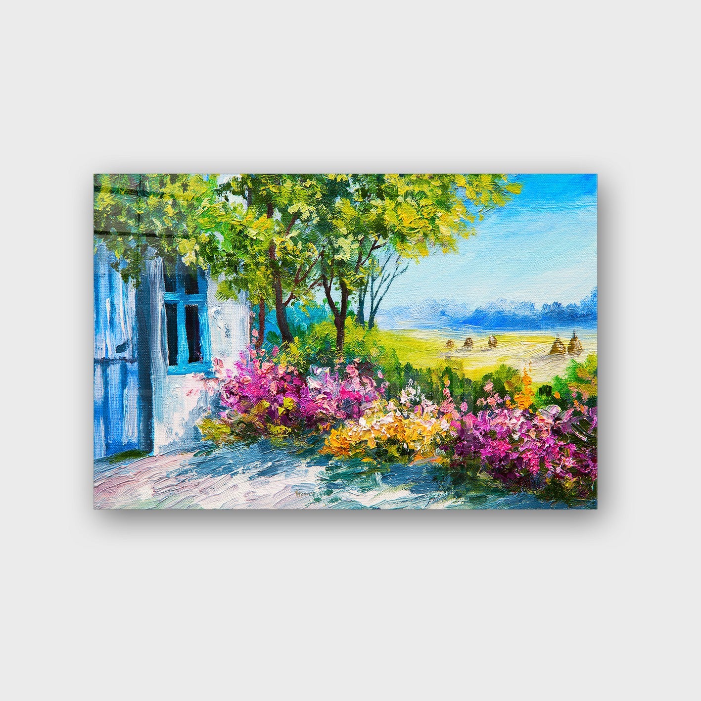 Quadro Decorativo em Vidro Temperado Multicolor 50x70cm - Arte Moderna para Parede