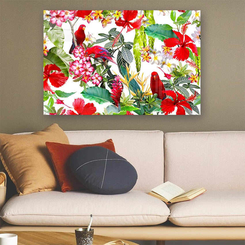 Quadro Decorativo em Vidro Temperado Multicolor 40x60cm - Arte Moderna para Parede