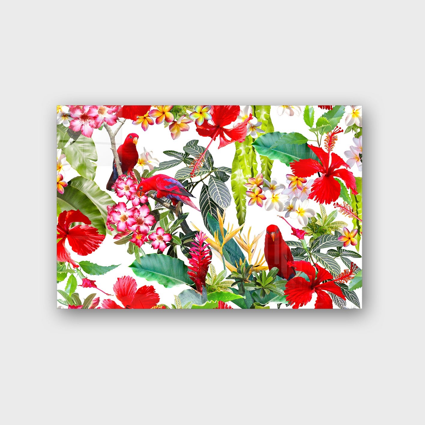 Quadro Decorativo em Vidro Temperado Multicolor 40x60cm - Arte Moderna para Parede