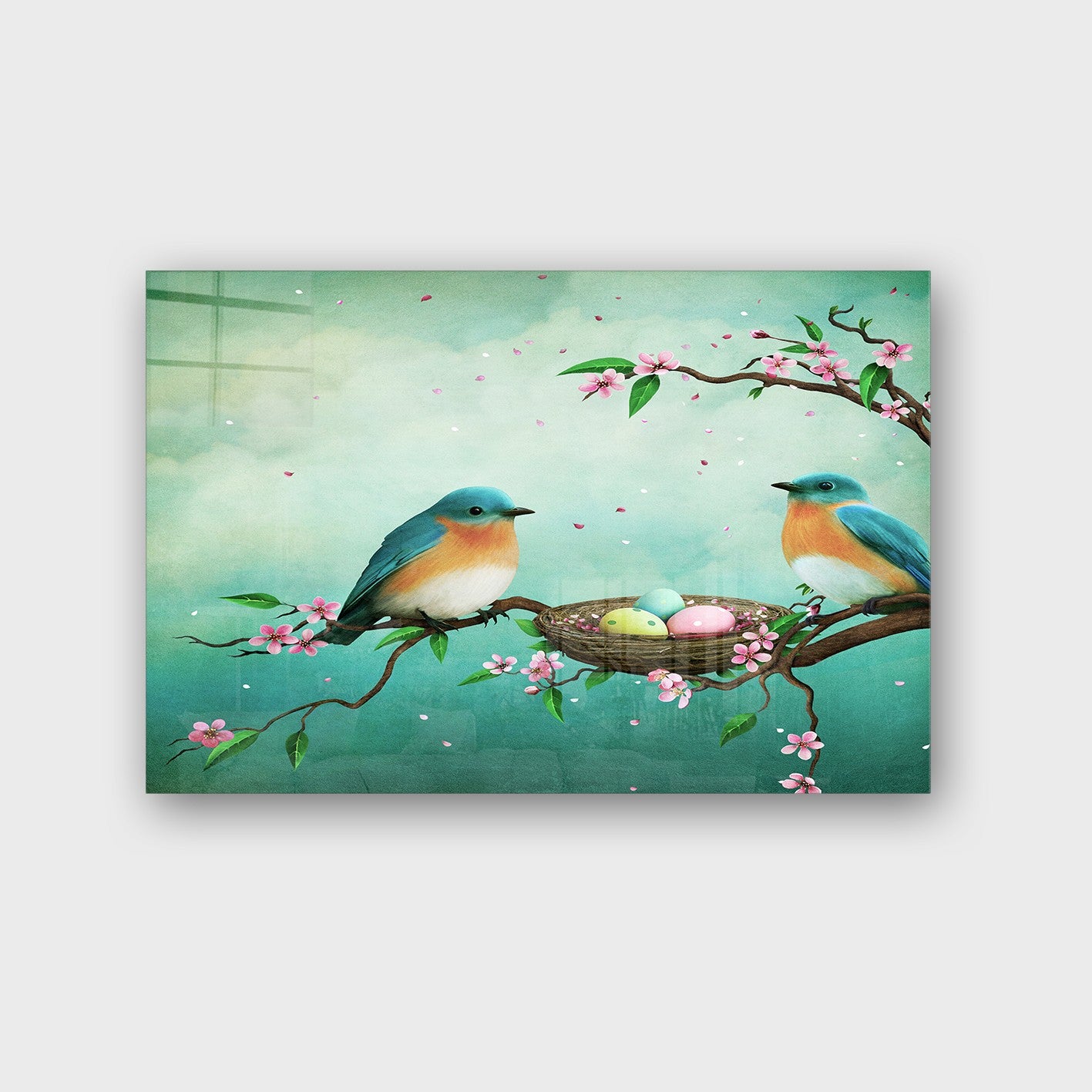 Quadro Decorativo em Vidro Temperado Multicolor 50x70cm - Arte Moderna para Parede