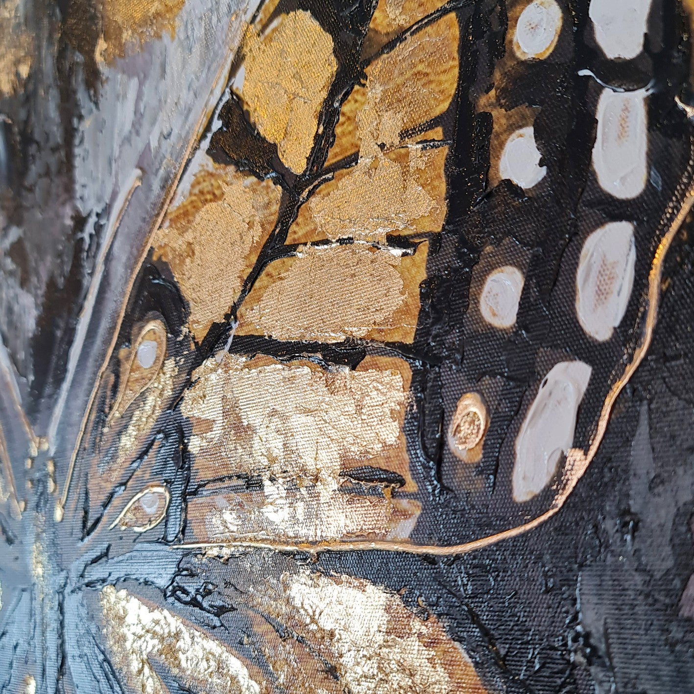 Pintura a Óleo Decorativa Pintada à Mão - Tela 100% Canvas com Moldura de Madeira 50x50cm
