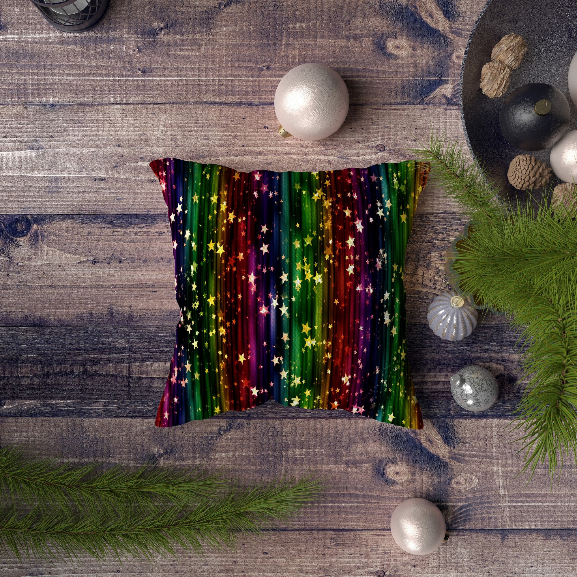 Capa de almofada – 43 x 43 cm – Multicolorido – 50% Poliéster / 50% Algodão