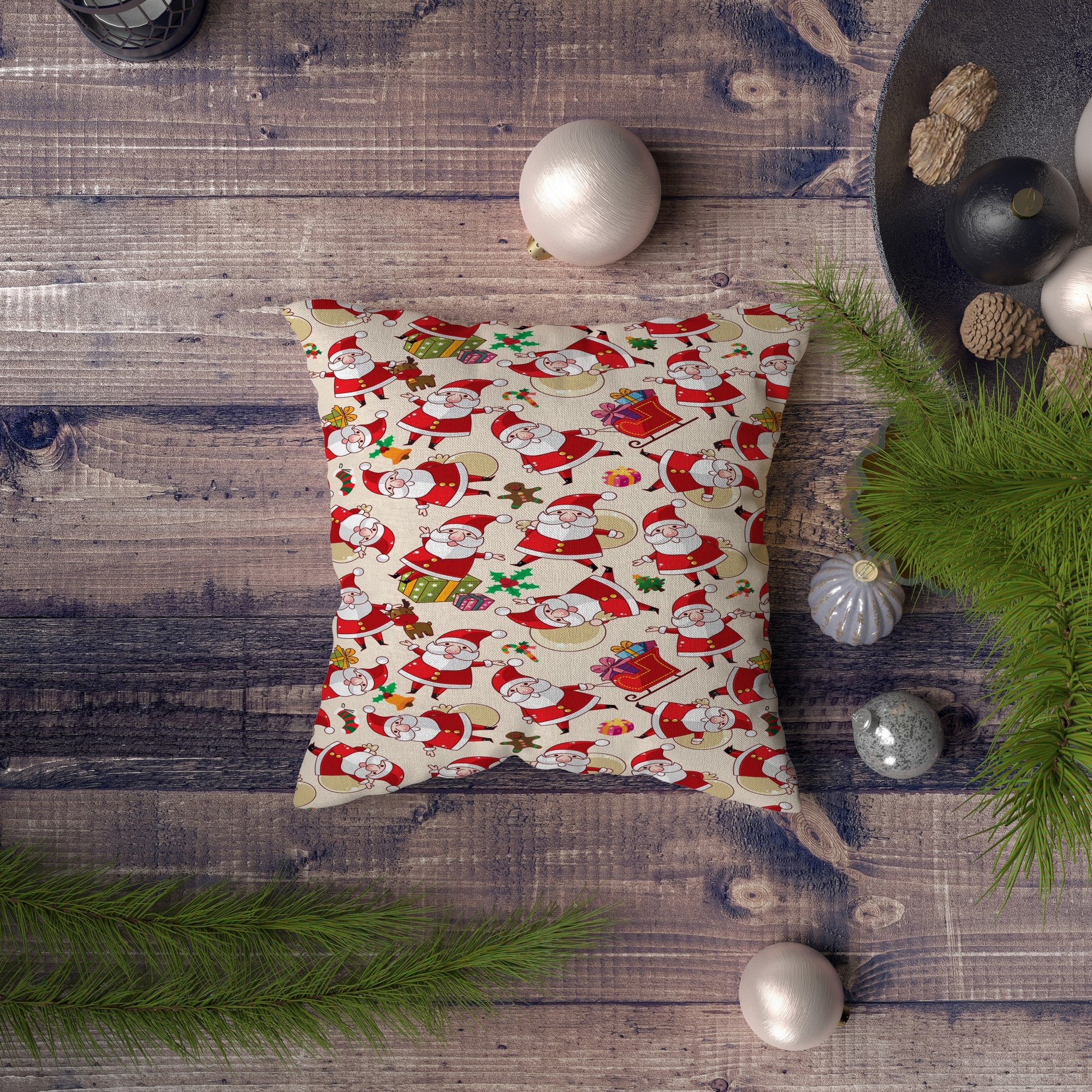 Almofada – 43 x 43 cm – Multicolorido – 50% Algodão / 50% Poliester