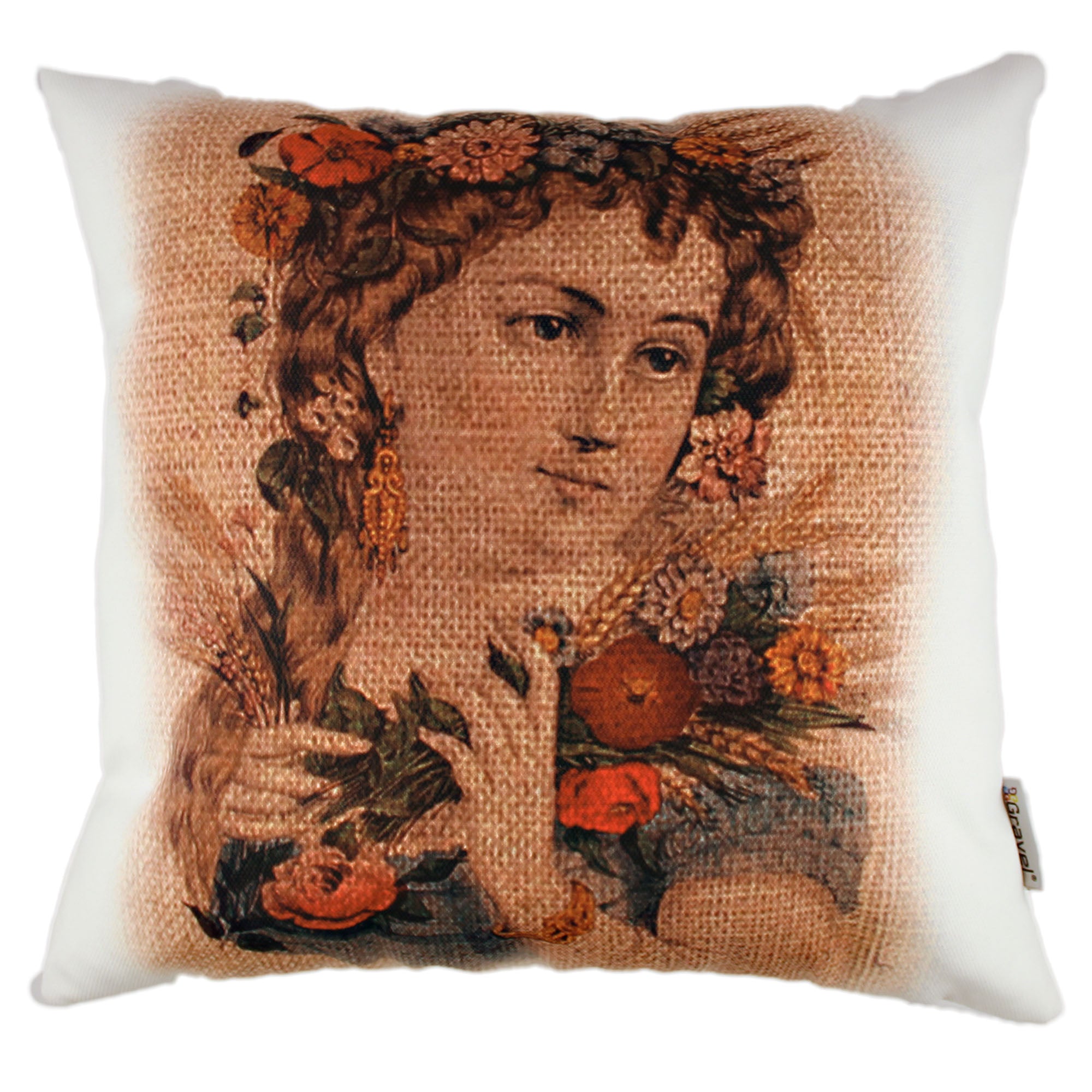 Almofada – 43 x 43 cm – Multicolorido – Algodão e Poliéster