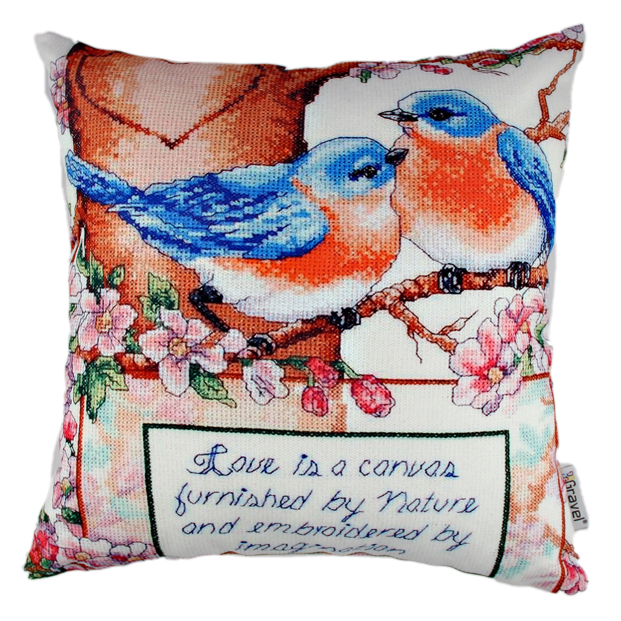 Almofada – 43 x 43 cm – Multicolorido – Algodão e Poliéster