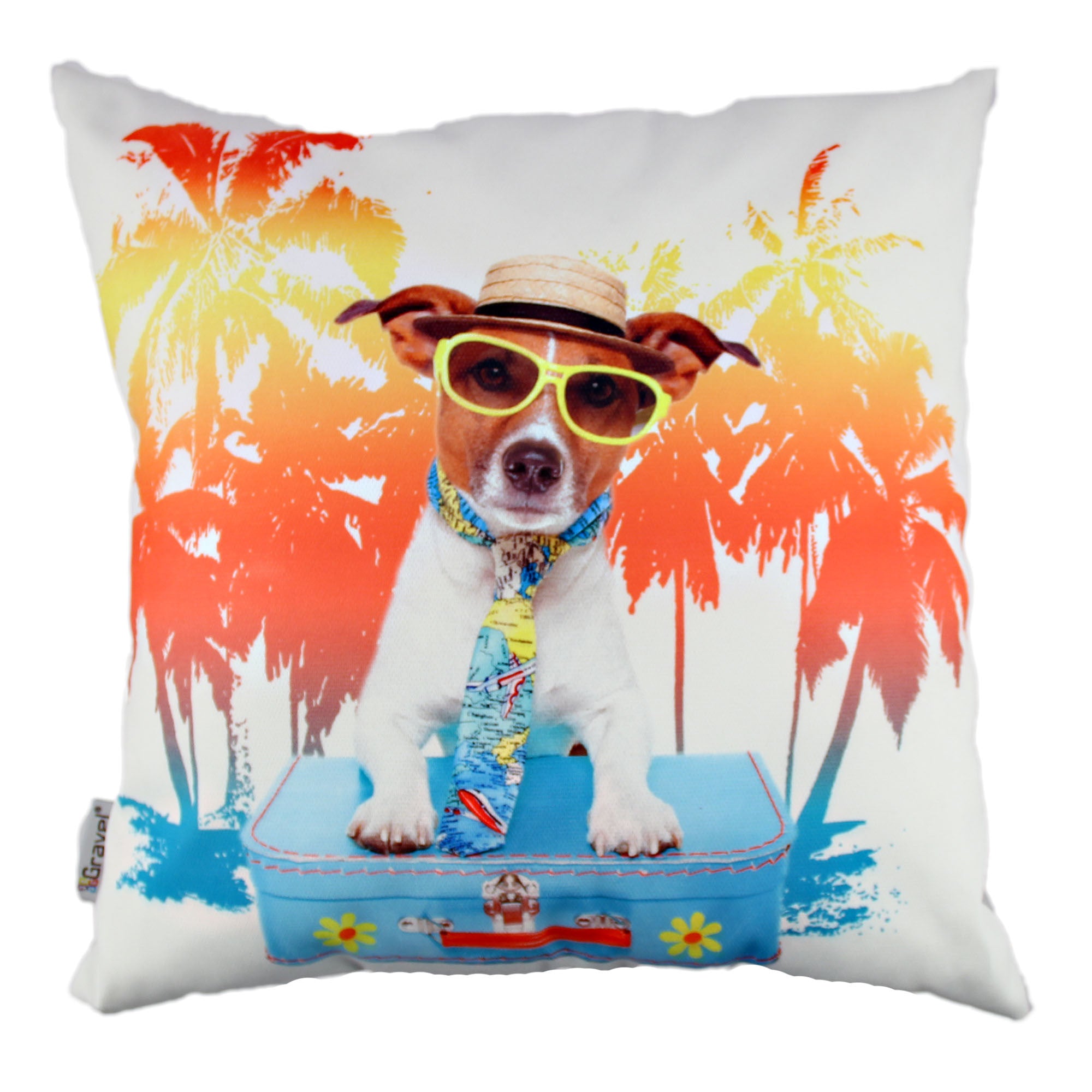 Almofada – 43 x 43 cm – Multicolorido – Algodão e Poliéster