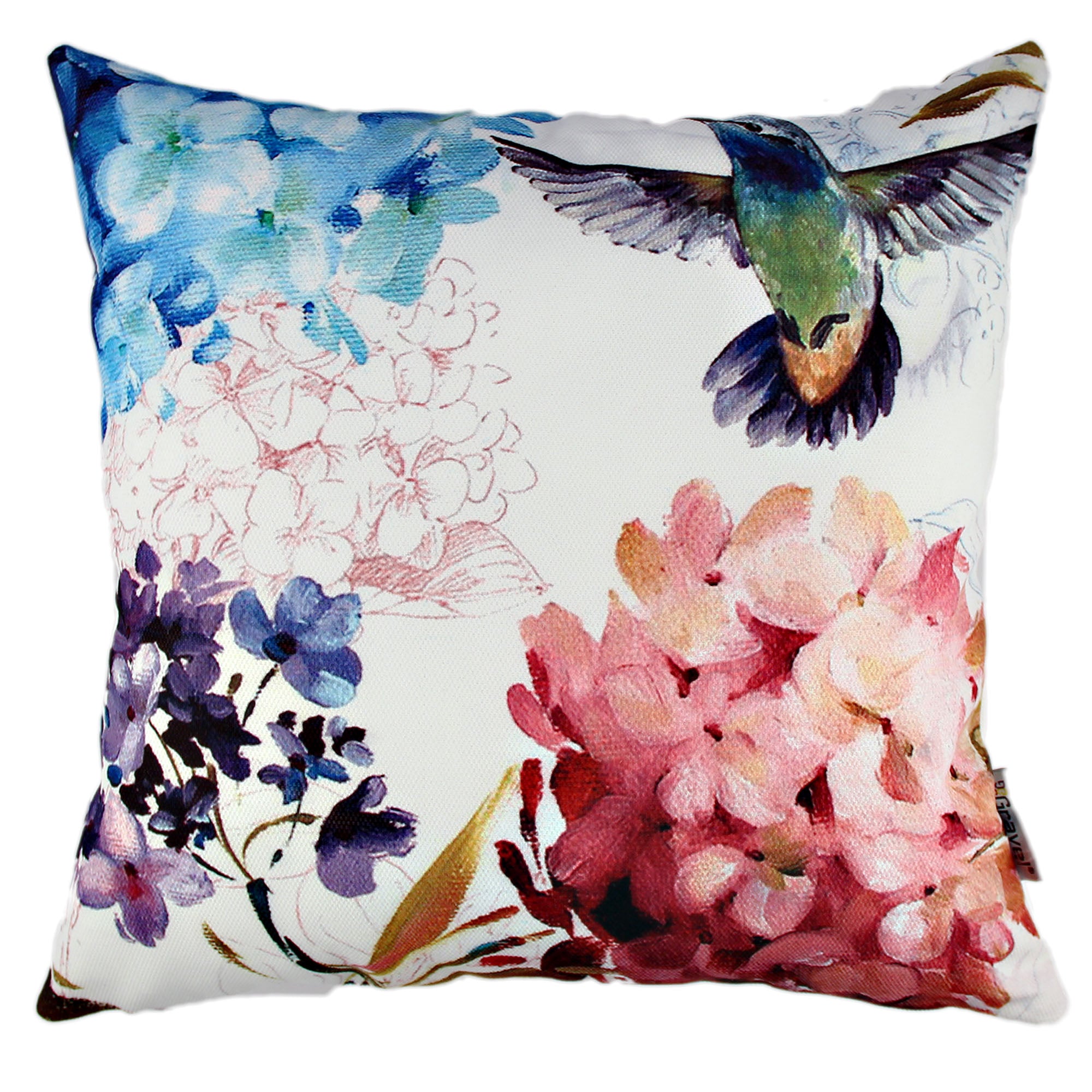 Almofada – 43 x 43 cm – Multicolorido – Algodão e Poliéster