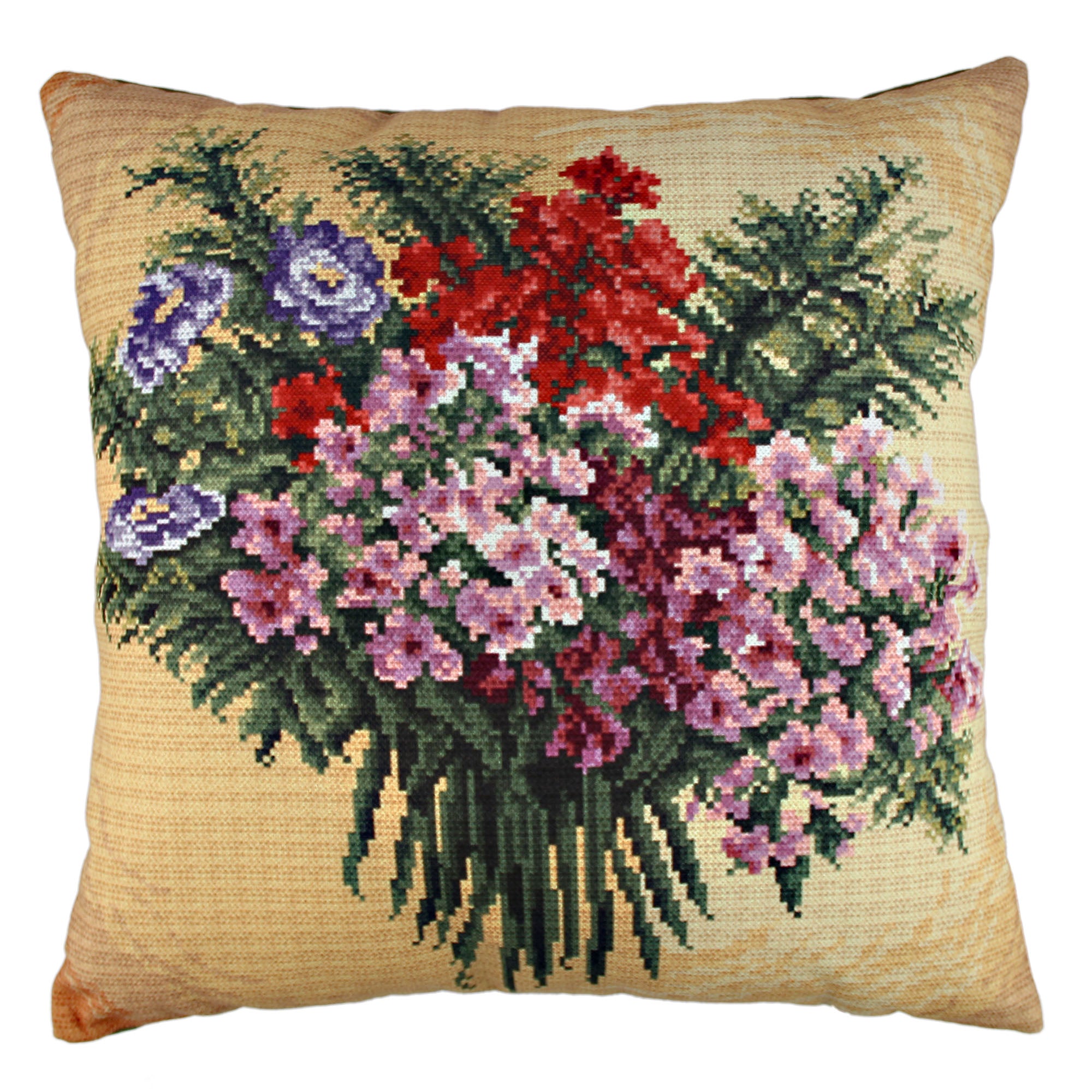 Almofada – 43 x 43 cm – Multicolorido – Algodão e Poliéster