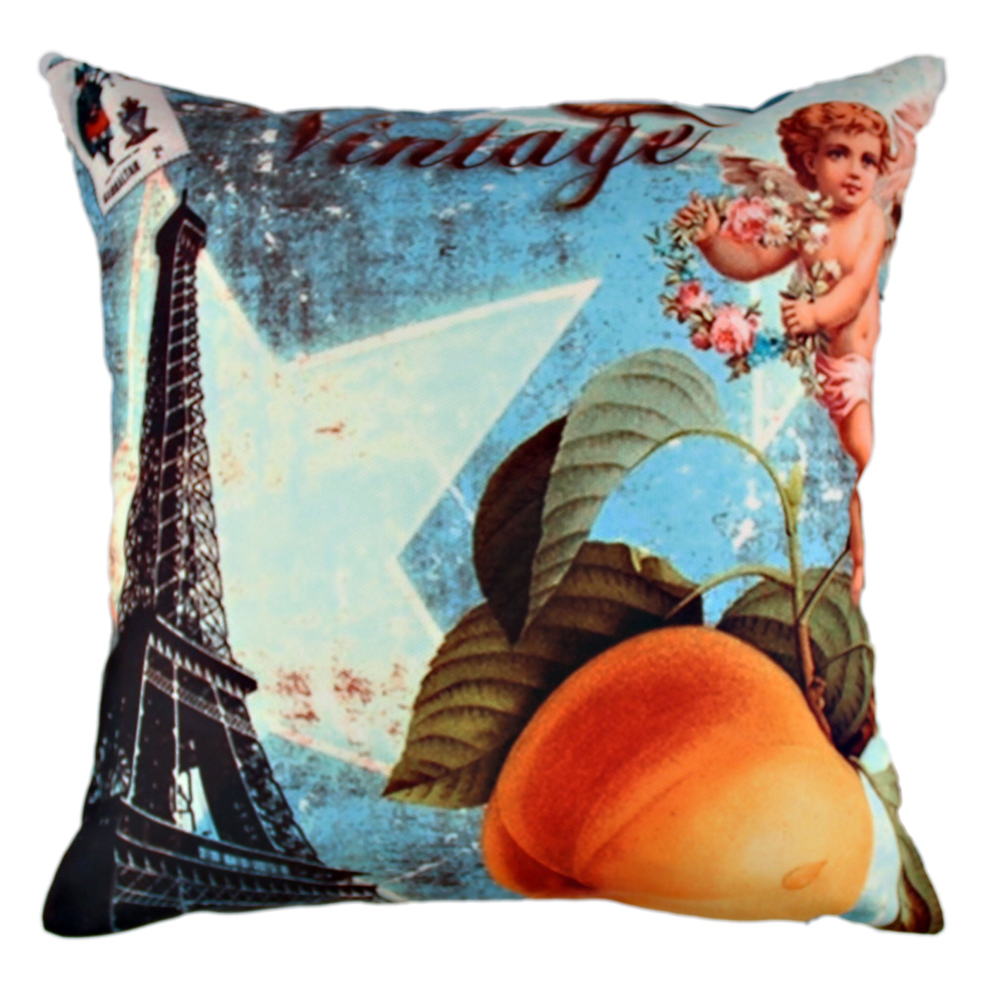 Almofada – 43 x 43 cm – Multicolorido – Algodão e Poliéster
