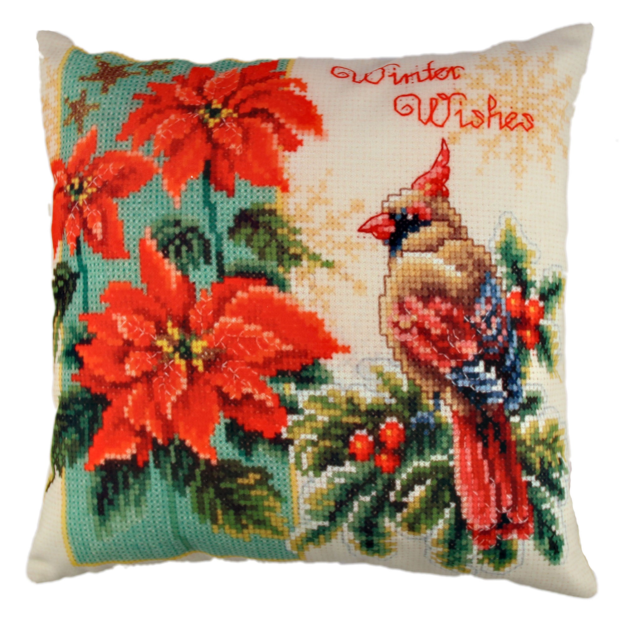 Almofada – 43 x 43 cm – Multicolorido – Algodão e Poliéster