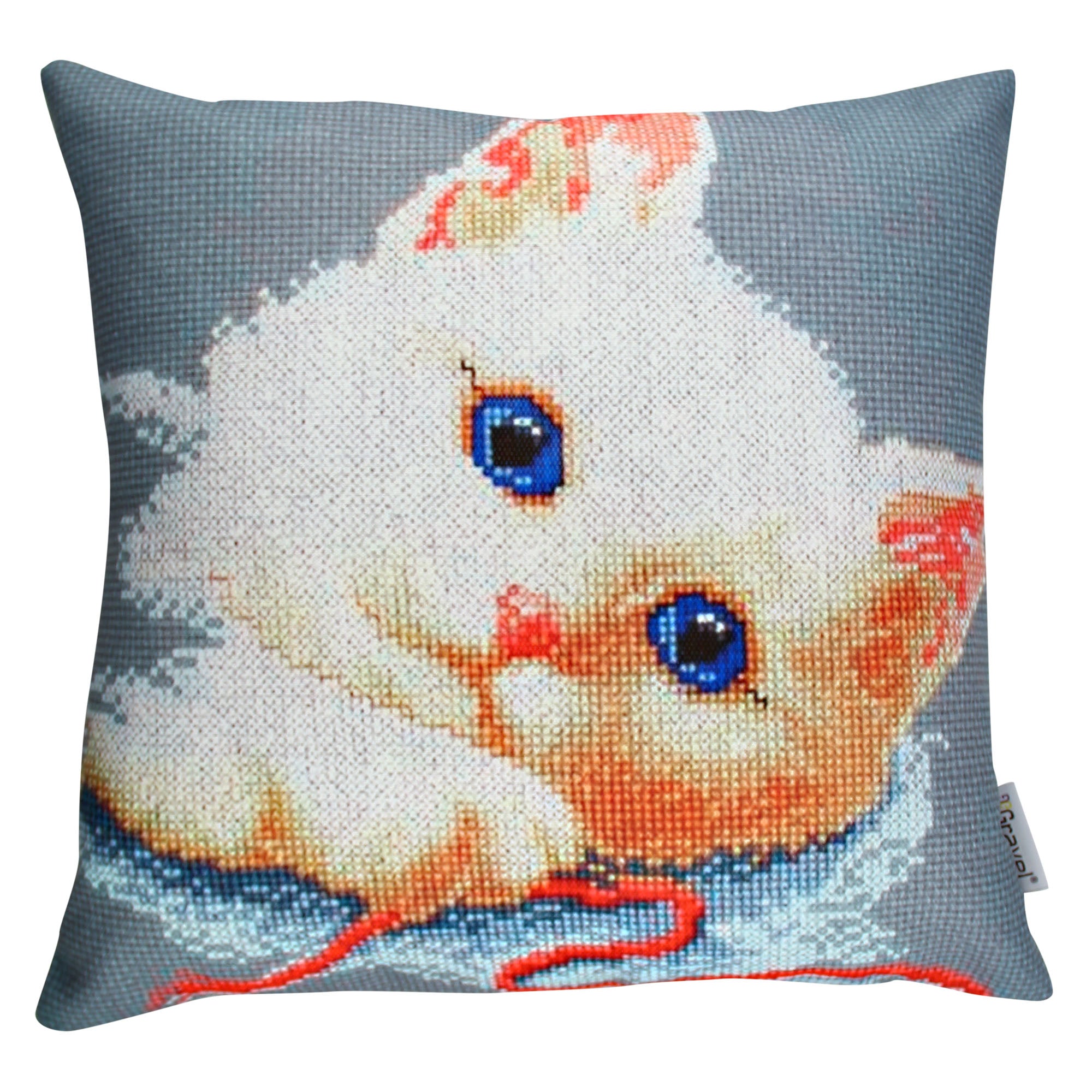 Almofada – 43 x 43 cm – Multicolorido – Algodão / Poliéster