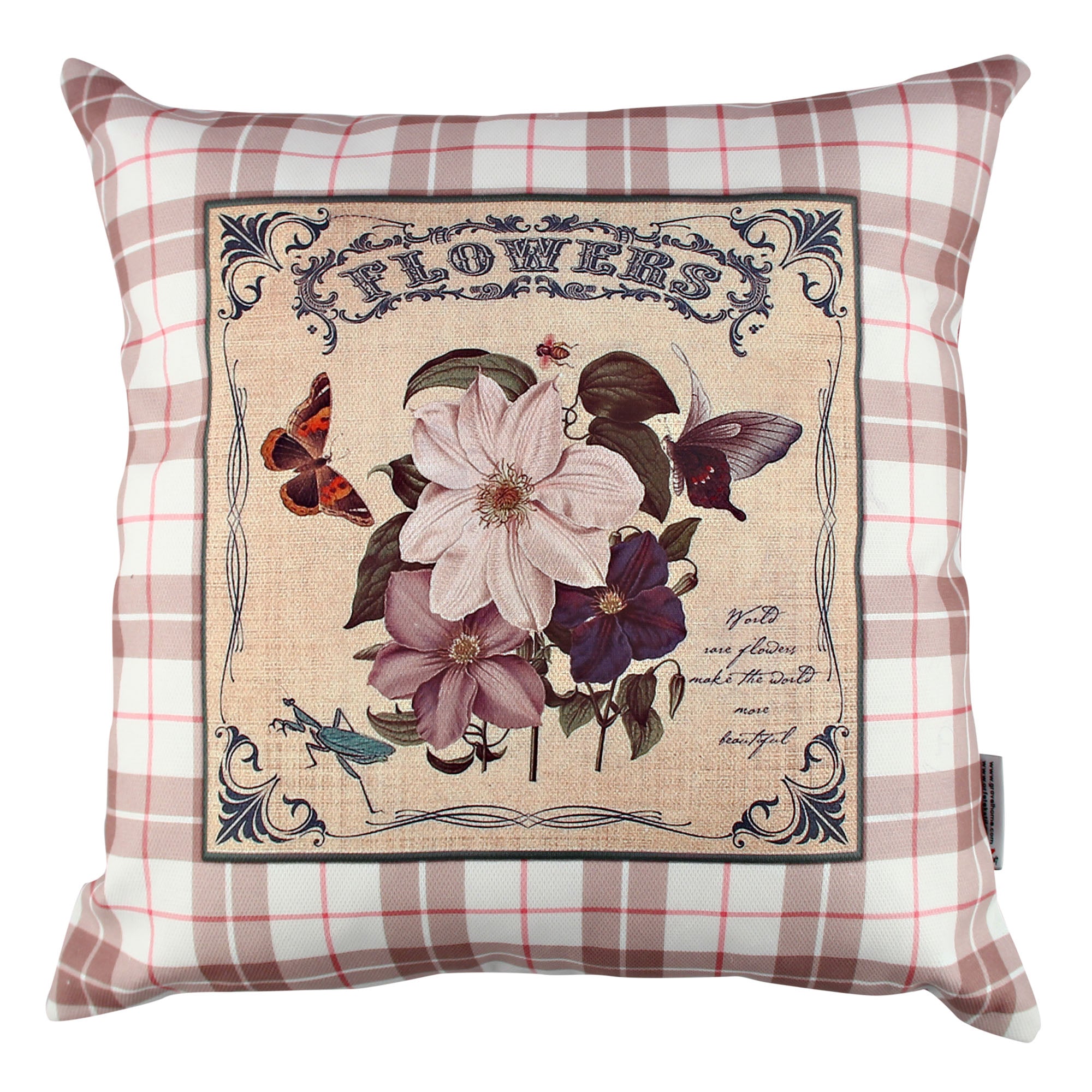 Almofada – 43 x 43 cm – Multicolorido – Algodão e Poliéster