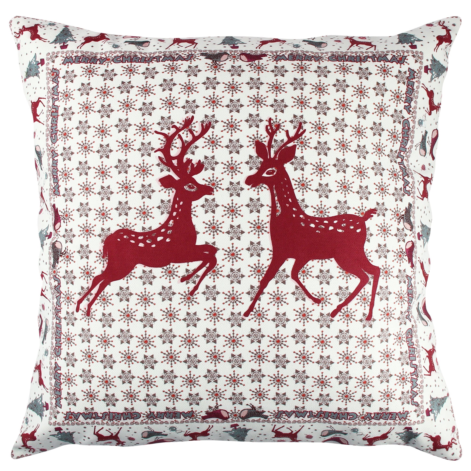 Almofada – 43 x 43 cm – Multicolorido – Algodão/Poliéster