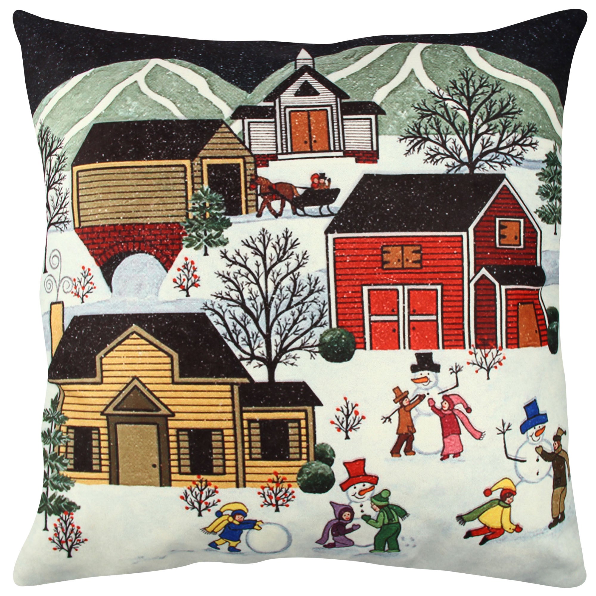 Almofada – 43 x 43 cm – Multicolorido – Algodão e Poliéster