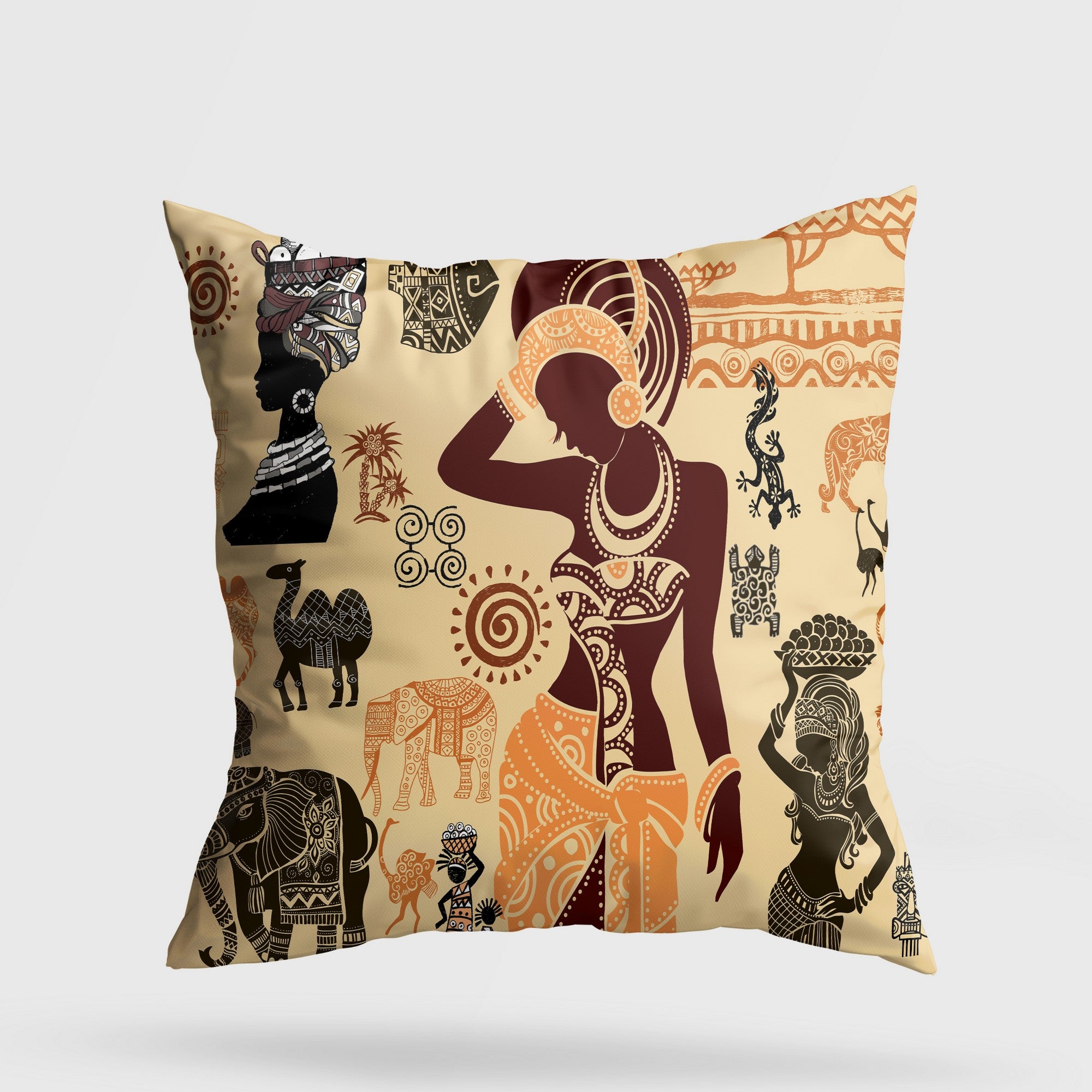 Almofada – 43 x 43 cm – Multicolorido – Algodão e Poliéster