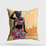 Almofada – 43 x 43 cm – Multicolorido – Algodão/Poliéster