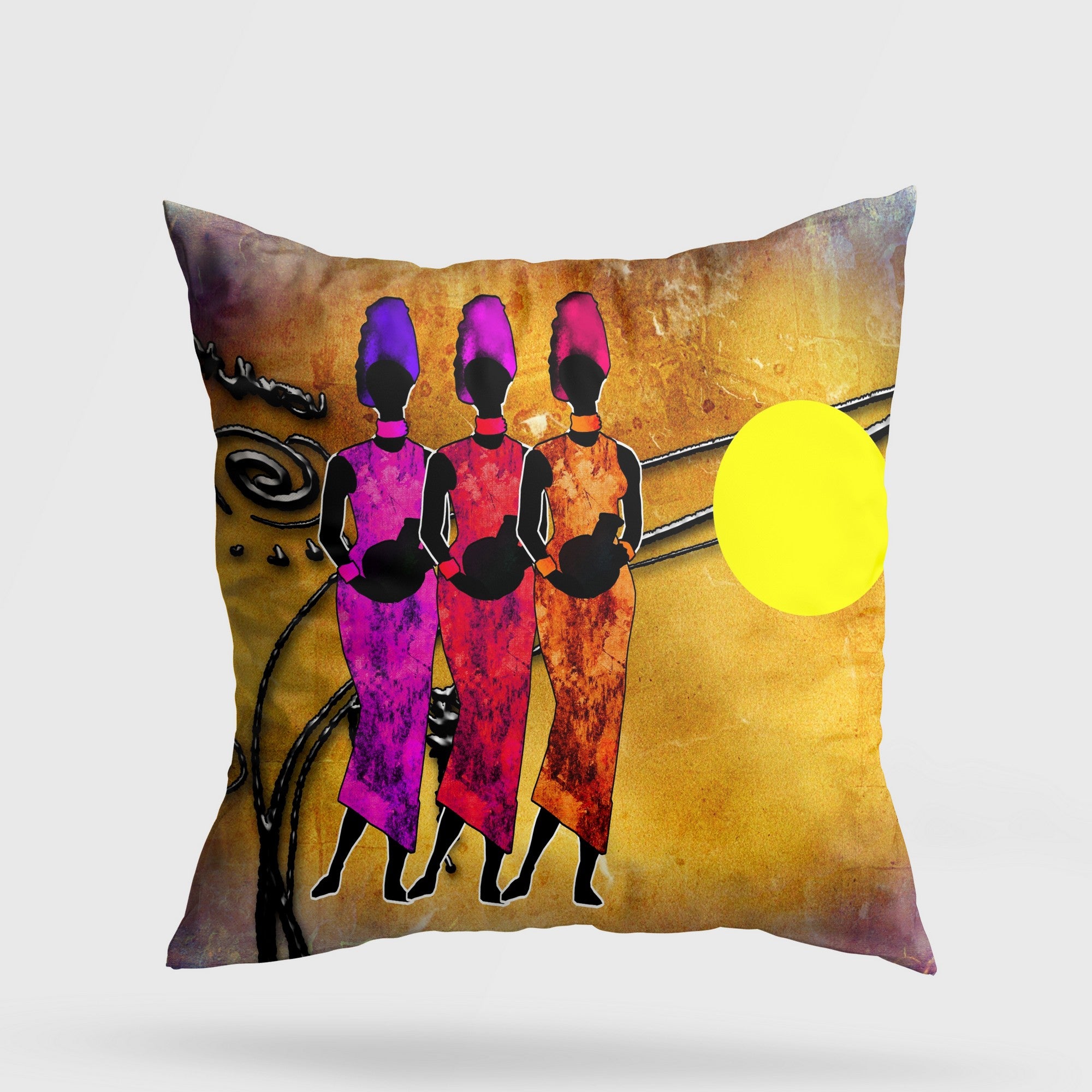Almofada – 43 x 43 cm – Multicolorido – Algodão e Poliéster