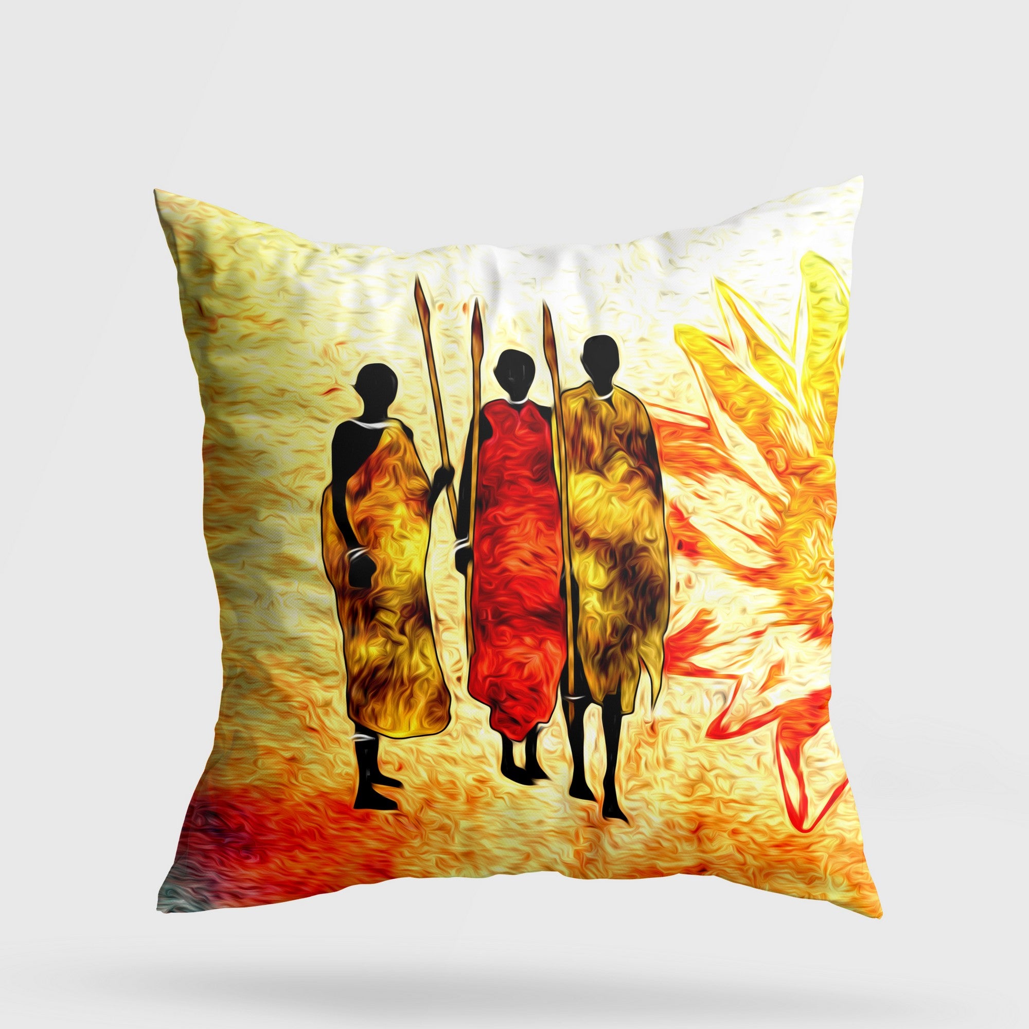 Almofada – 43 x 43 cm – Multicolorido – Algodão e Poliéster