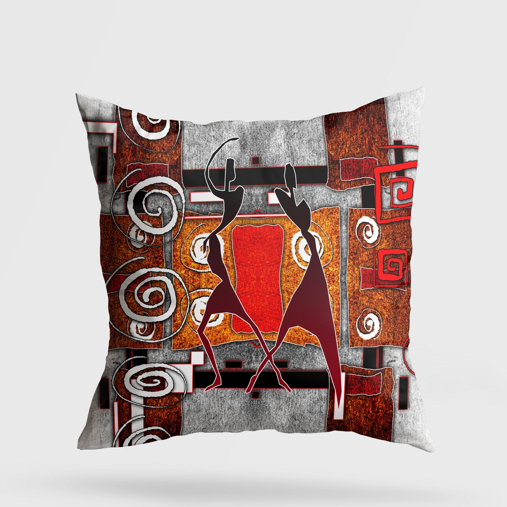 Almofada – 43 x 43 cm – Multicolorido – Algodão e Poliéster