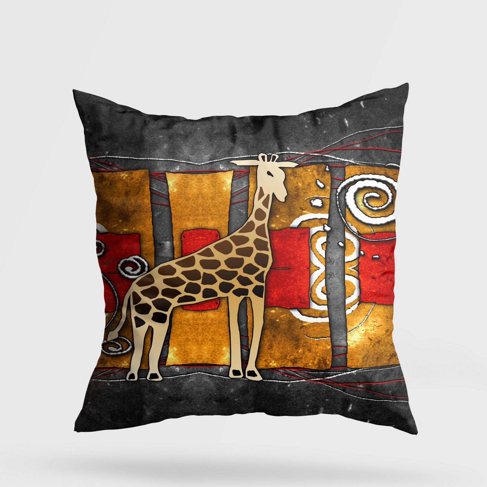 Almofada – 43 x 43 cm – multicolorido – 50% algodão e 50% poliéster