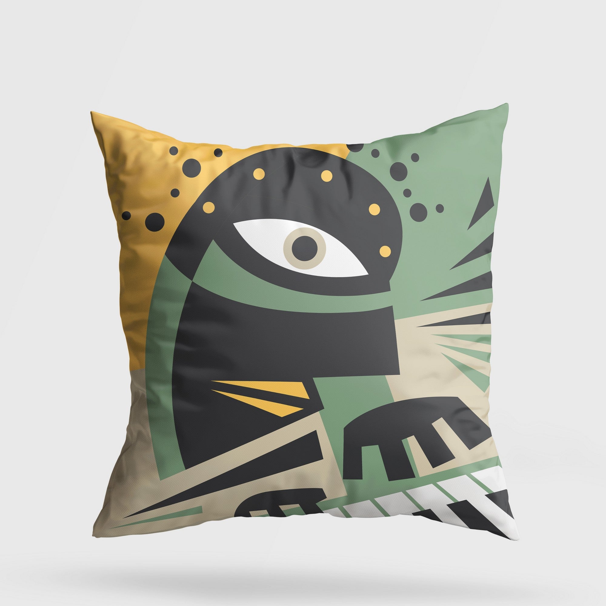 Almofada – 43 x 43 cm – Multicolorido – Algodão/Poliéster