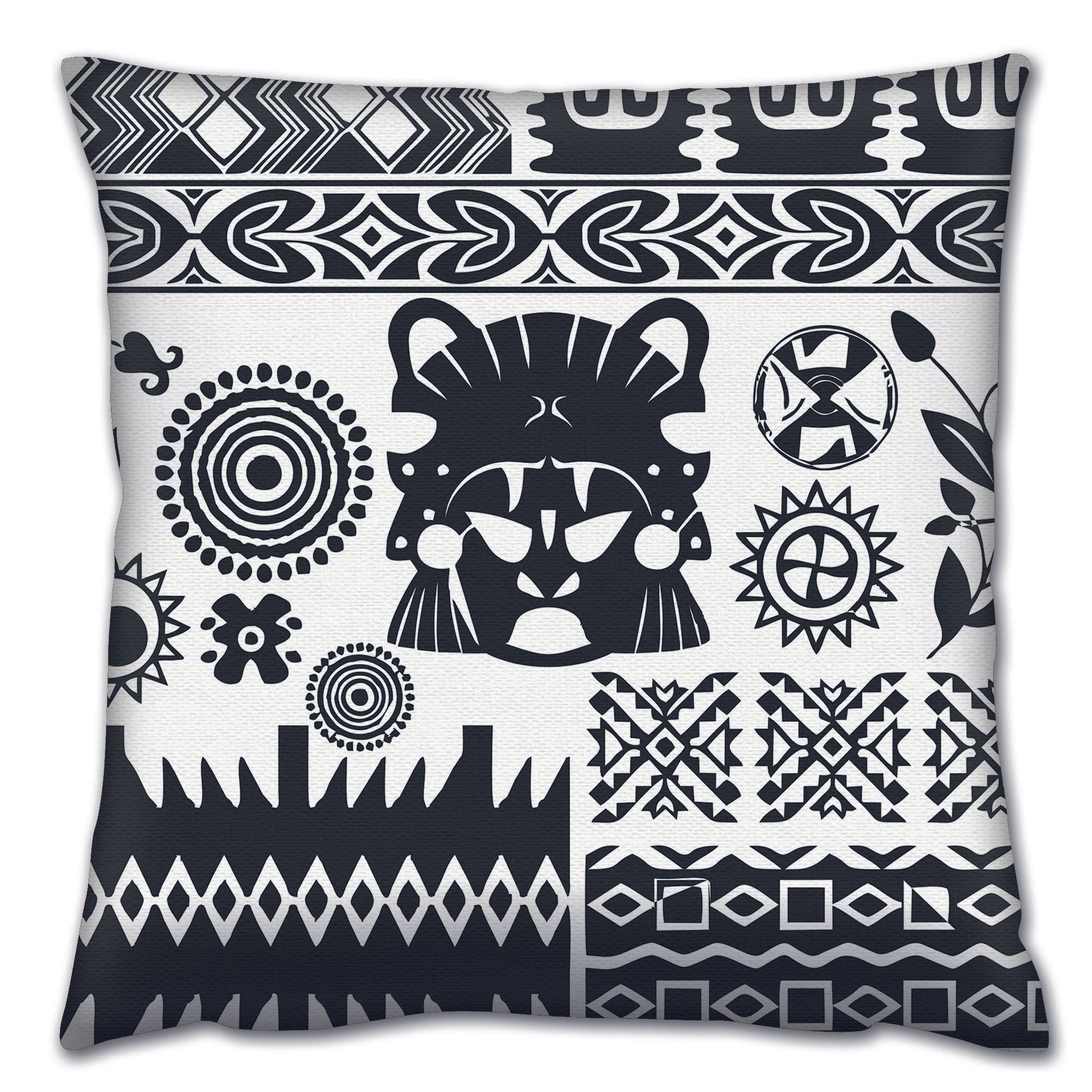 Almofada – 43 x 43 cm – Multicolorido – Algodão/Poliéster