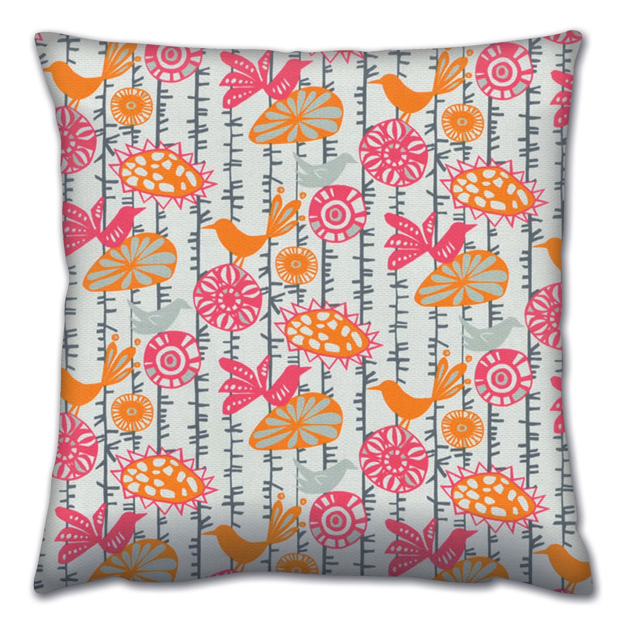 Almofada – 43 x 43 cm – Multicolorido – Algodão e Poliéster