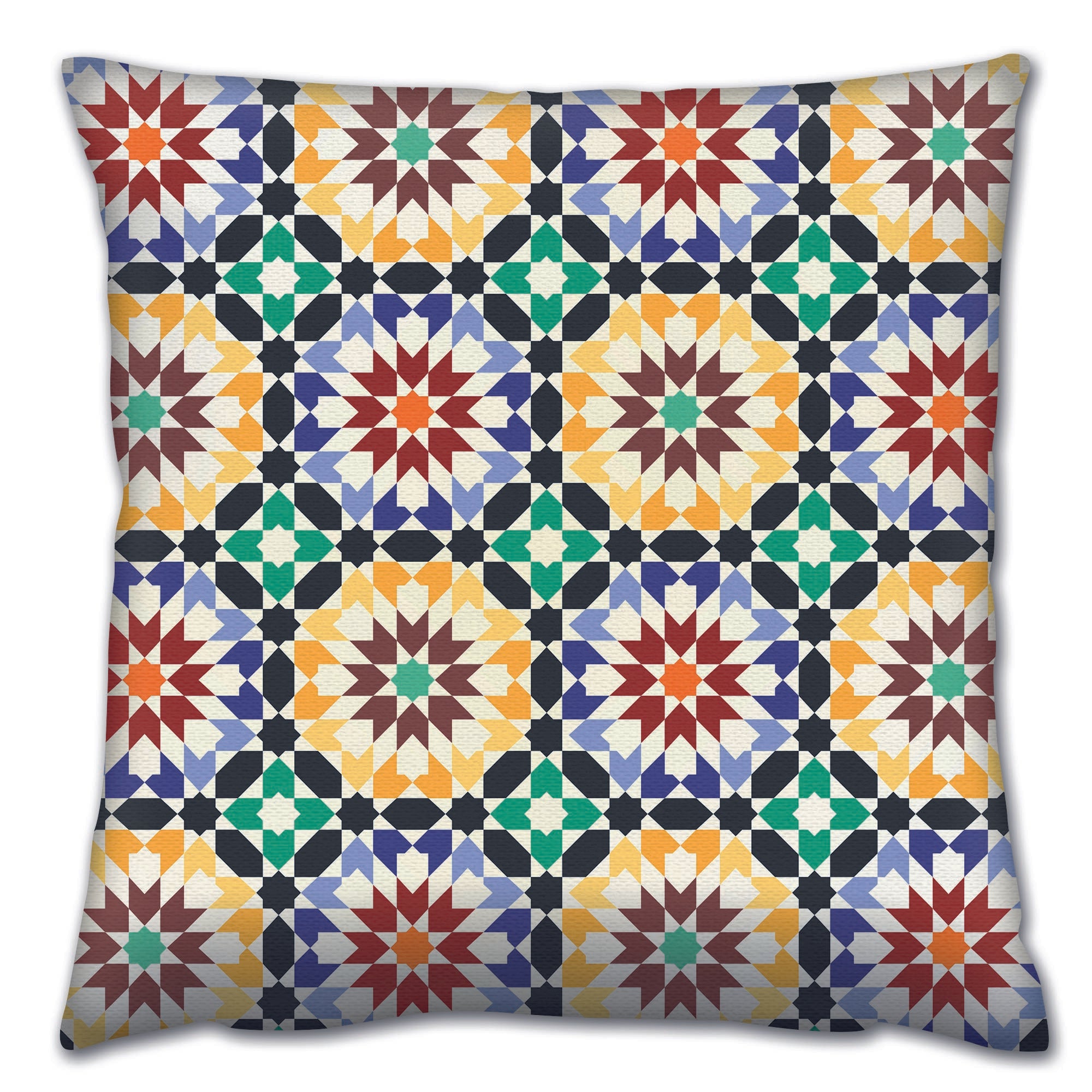 Almofada – 43 x 43 cm – Multicolorido – Algodão e Poliéster