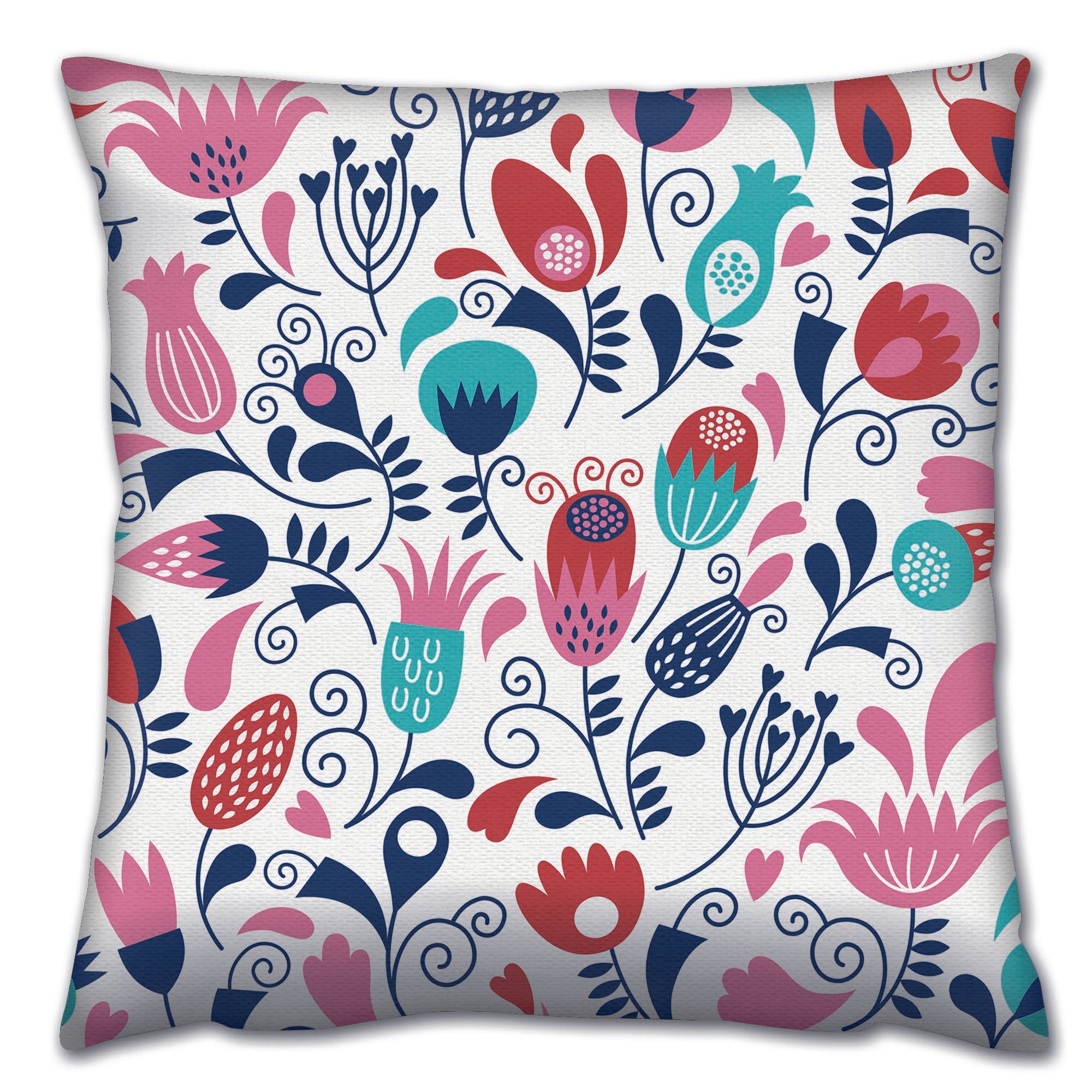 Almofada – 43 x 43 cm – Multicolorido – Algodão e Poliéster