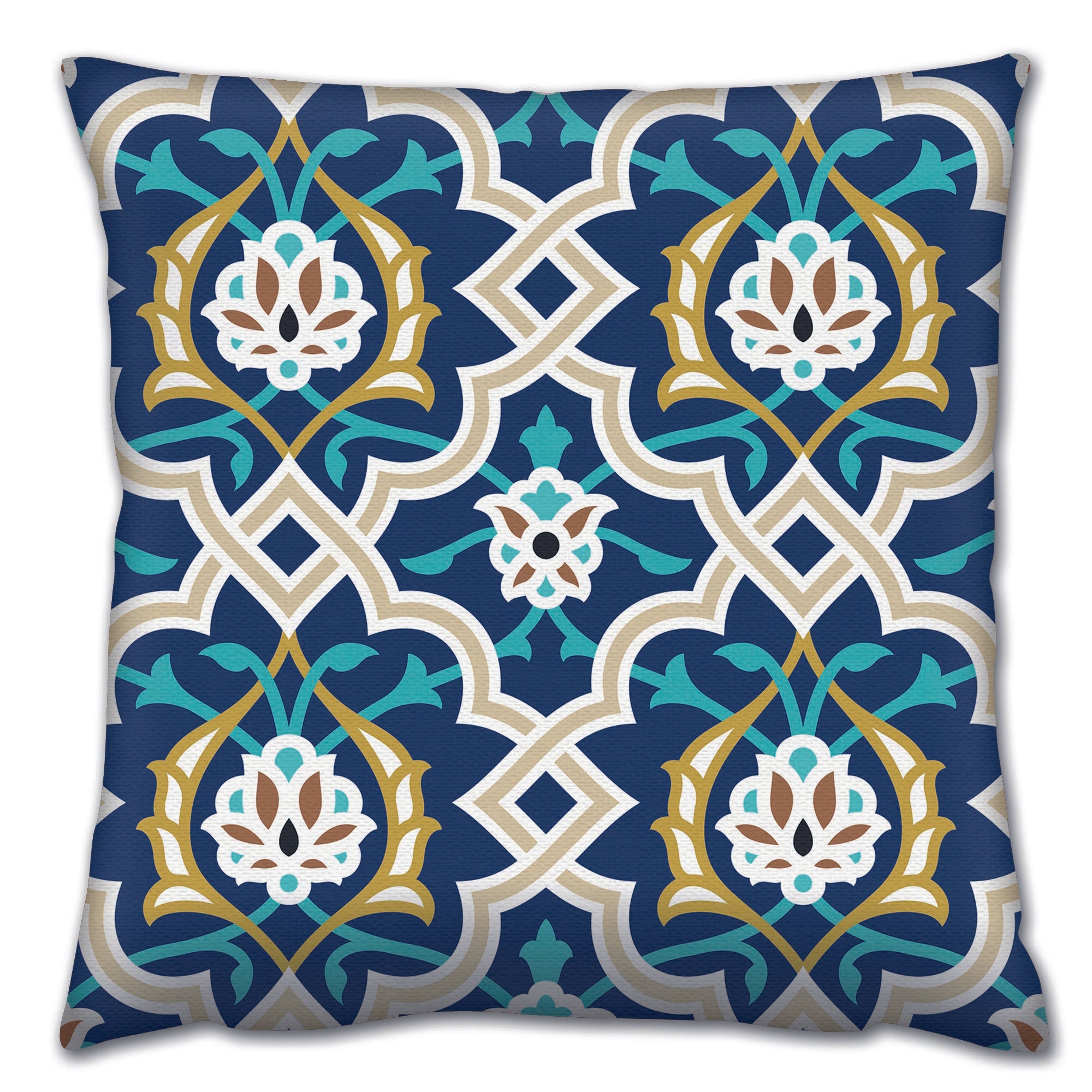 Almofada – 43 x 43 cm – Multicolorido – Algodão e Poliéster