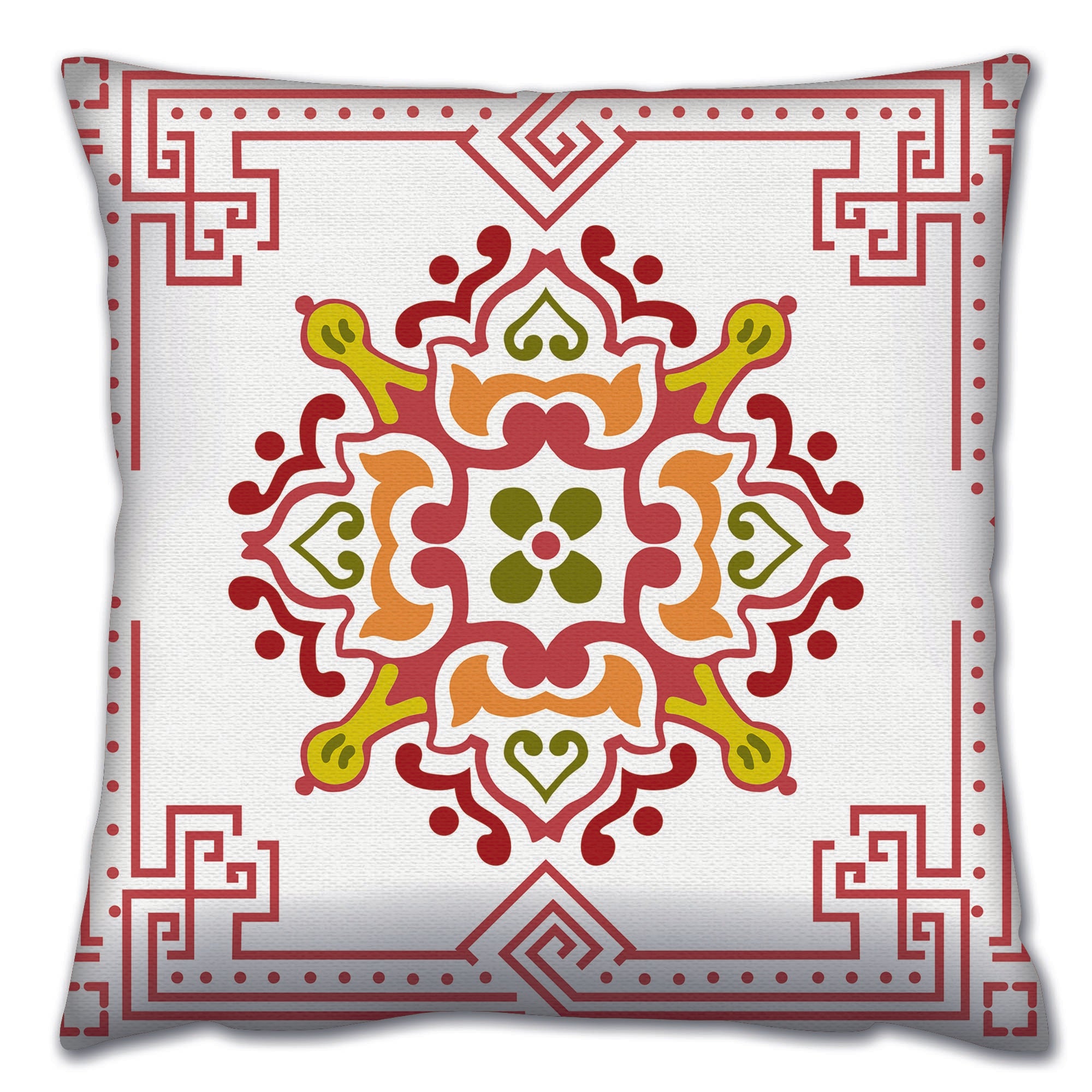 Almofada – 43 x 43 cm – Multicolorido – Algodão e Poliéster