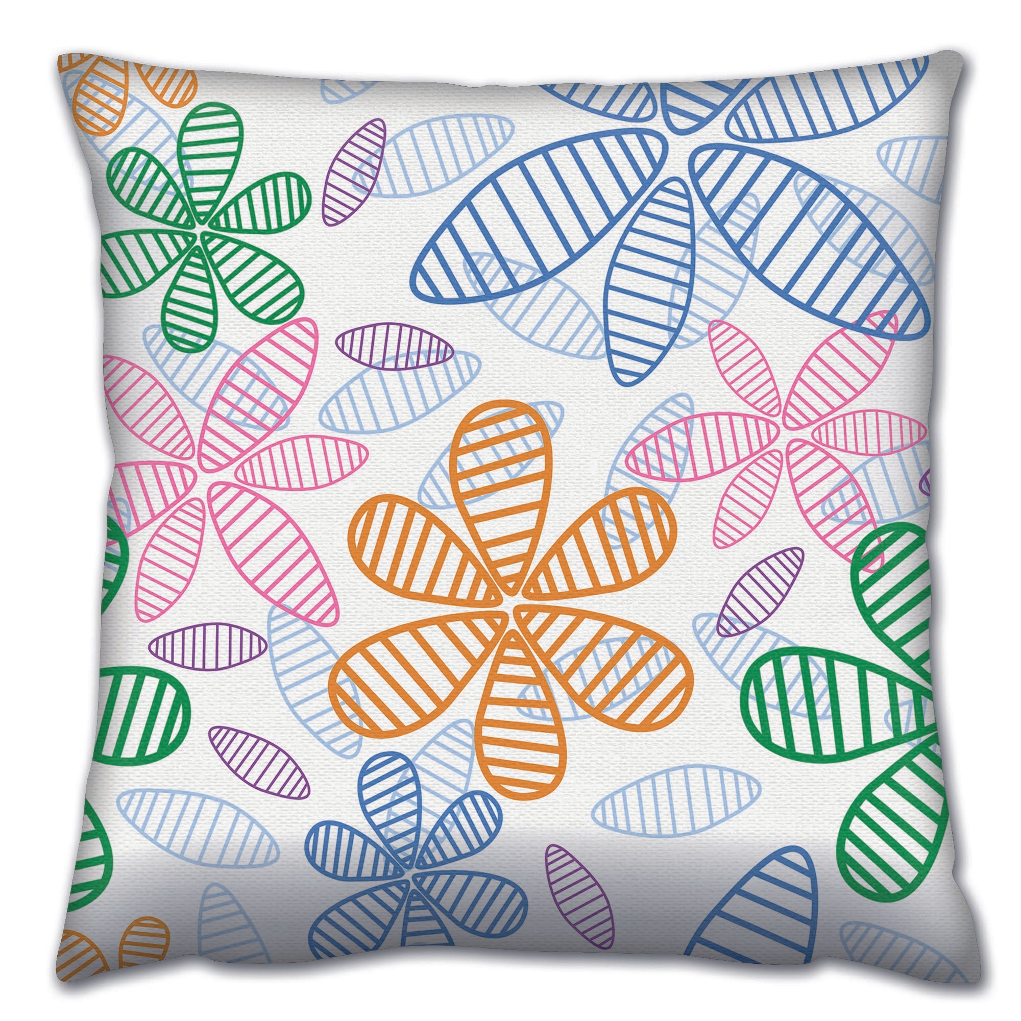 Almofada – 43 x 43 cm – Multicolorido – Algodão e Poliéster