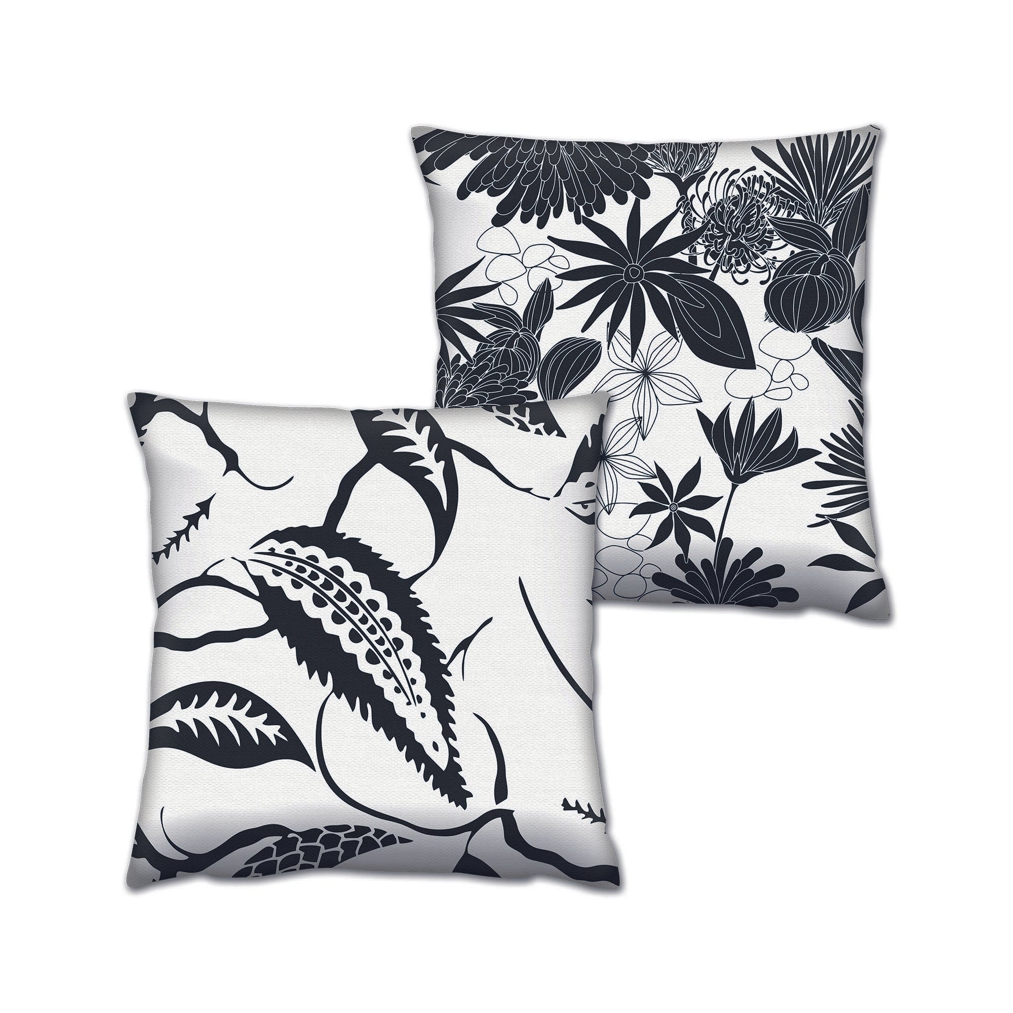 Conjunto de almofadas – 43 x 43 cm – Multicolorido – Algodão e poliéster