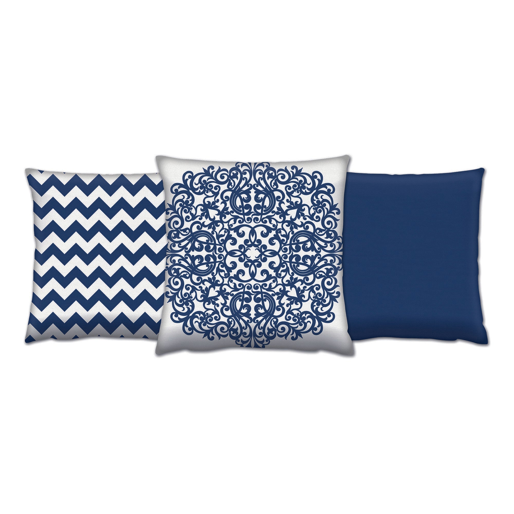 Conjunto de almofadas – 43 x 43 cm – Multicolorido – 50% Algodão e 50% Poliéster