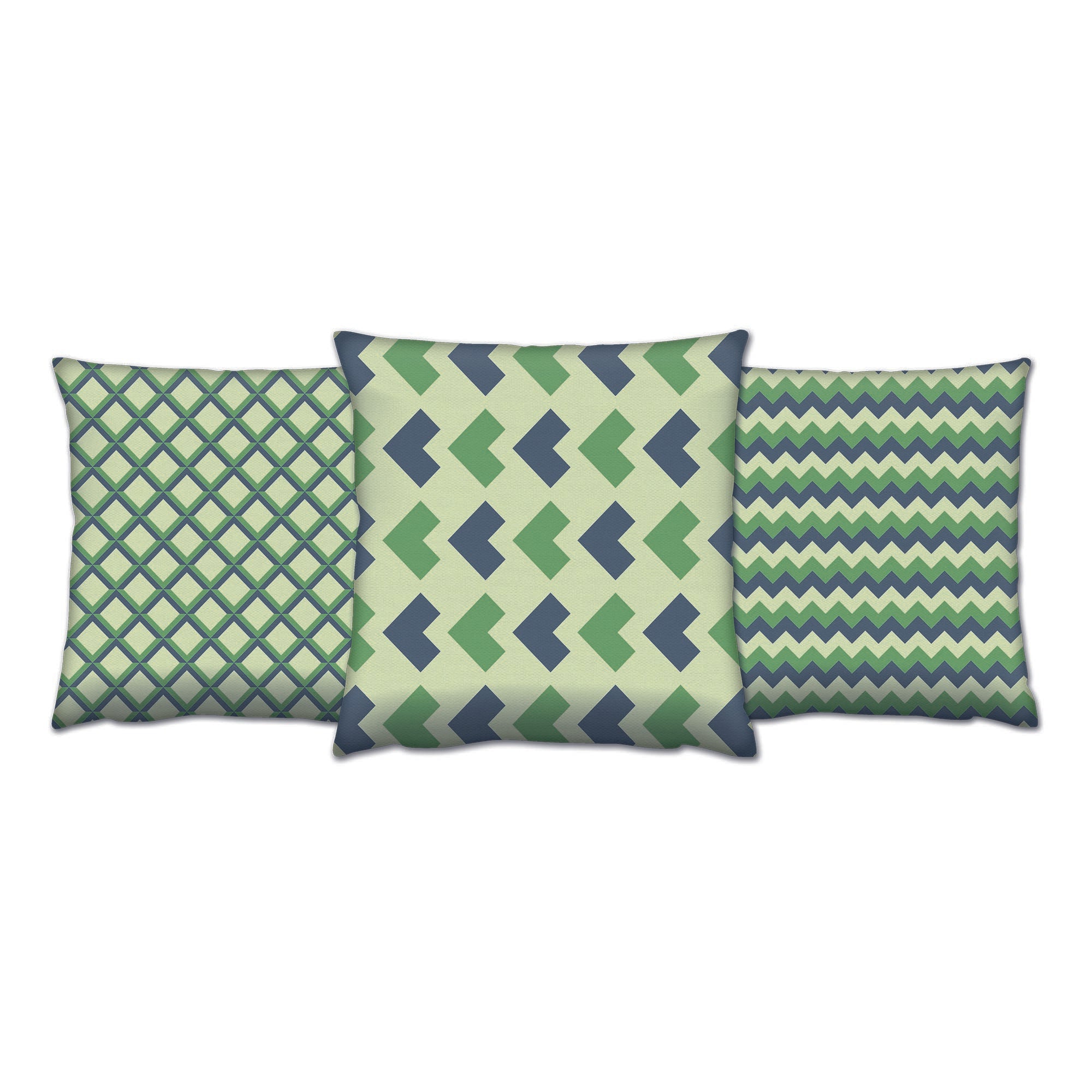 Conjunto de almofadas – 43 x 43 cm – Multicolorido – Algodão e poliéster