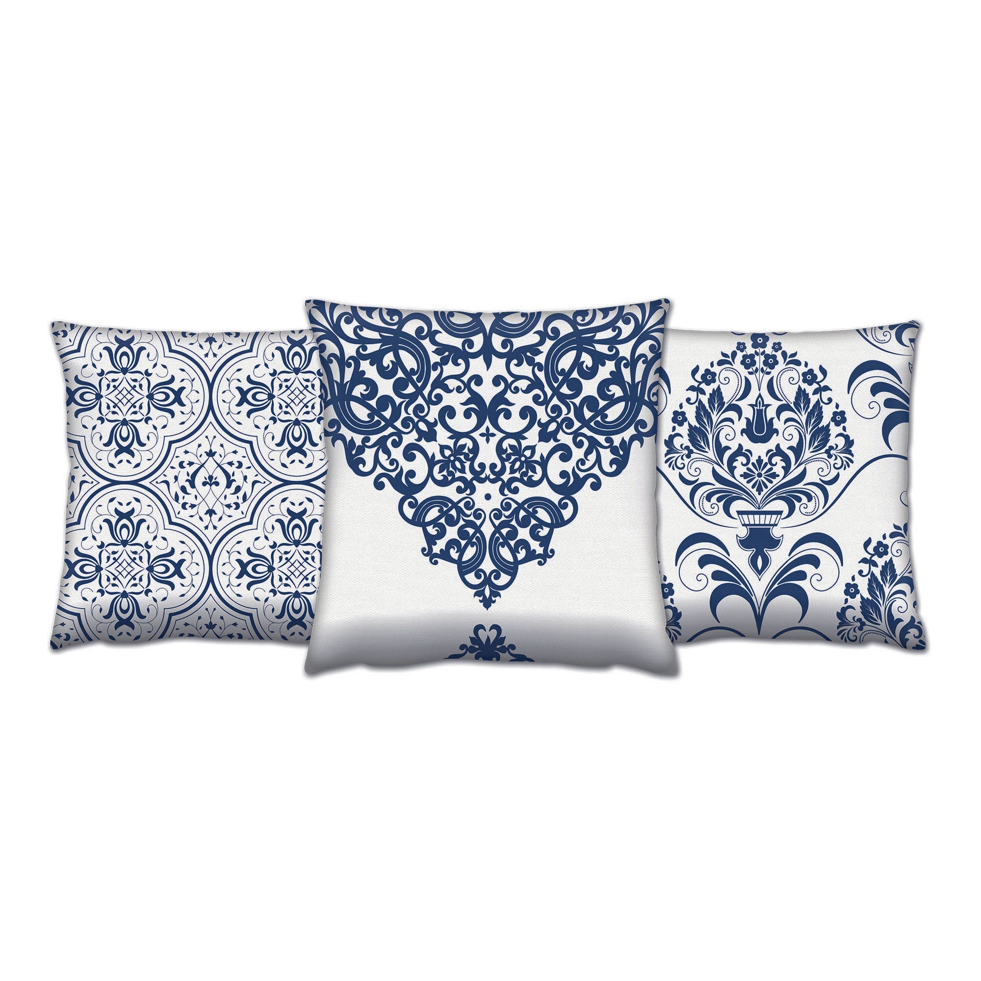 Conjunto de almofadas – 43 x 43 cm – Multicolorido – Algodão e poliéster