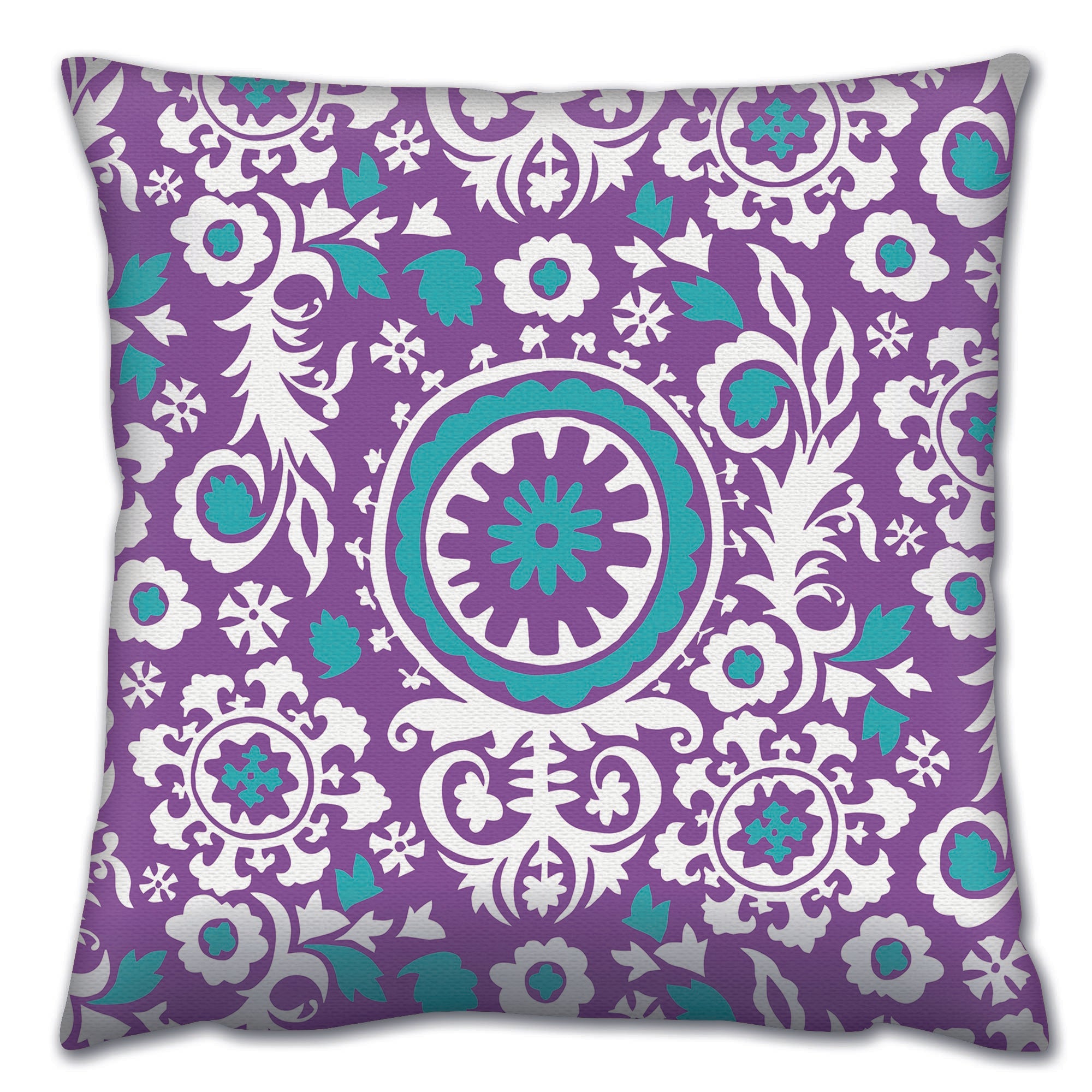 Almofada – 43 x 43 cm – Multicolorido – Algodão e Poliéster