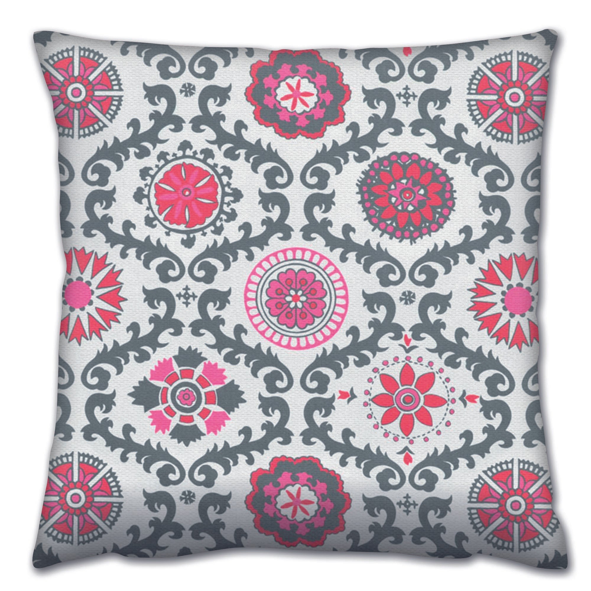 Almofada – 43 x 43 cm – Multicolorido – Algodão/Poliéster