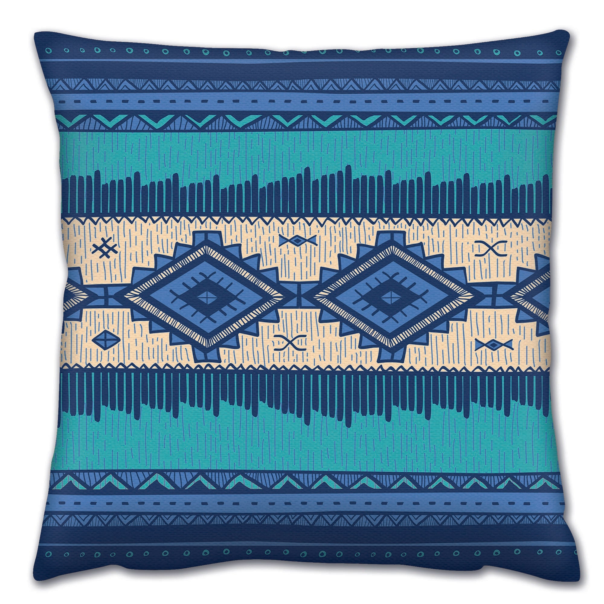 Almofada – 43 x 43 cm – Multicolorido – Algodão e Poliéster