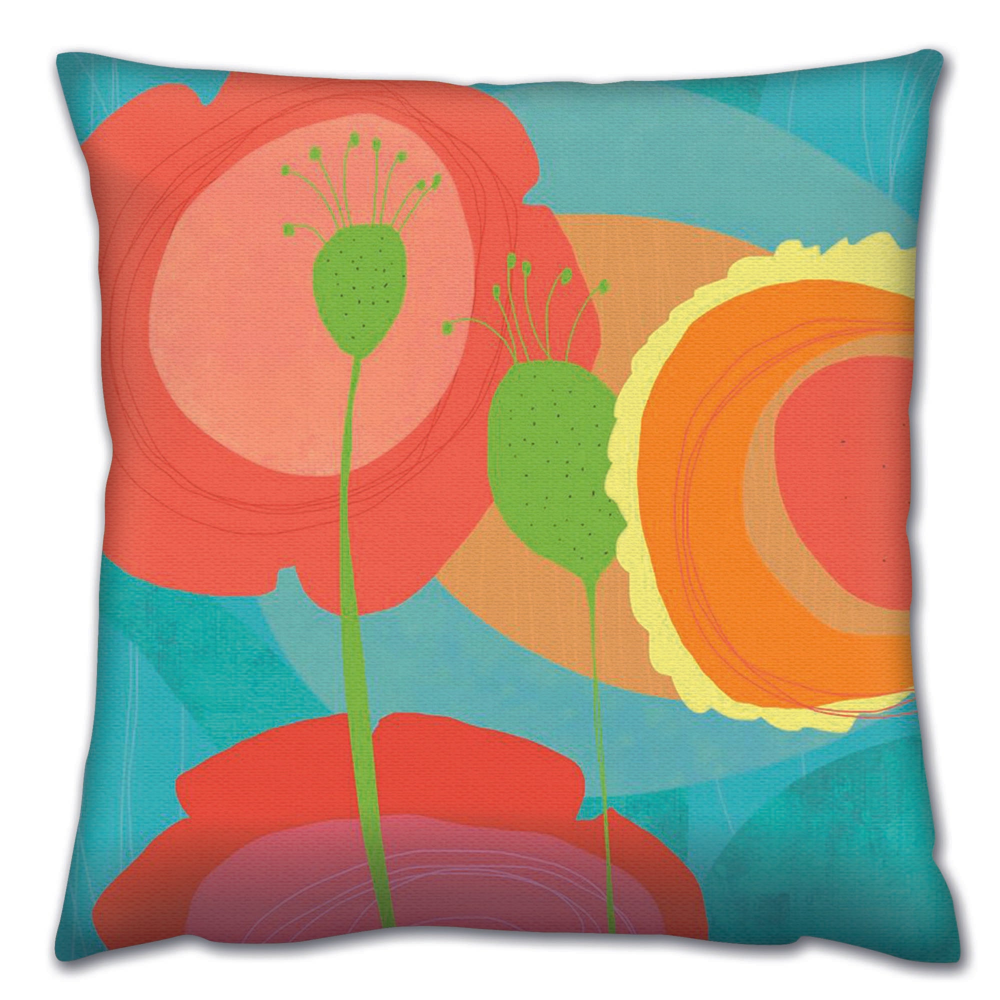 Almofada – 43 x 43 cm – Multicolorido – Algodão e Poliéster