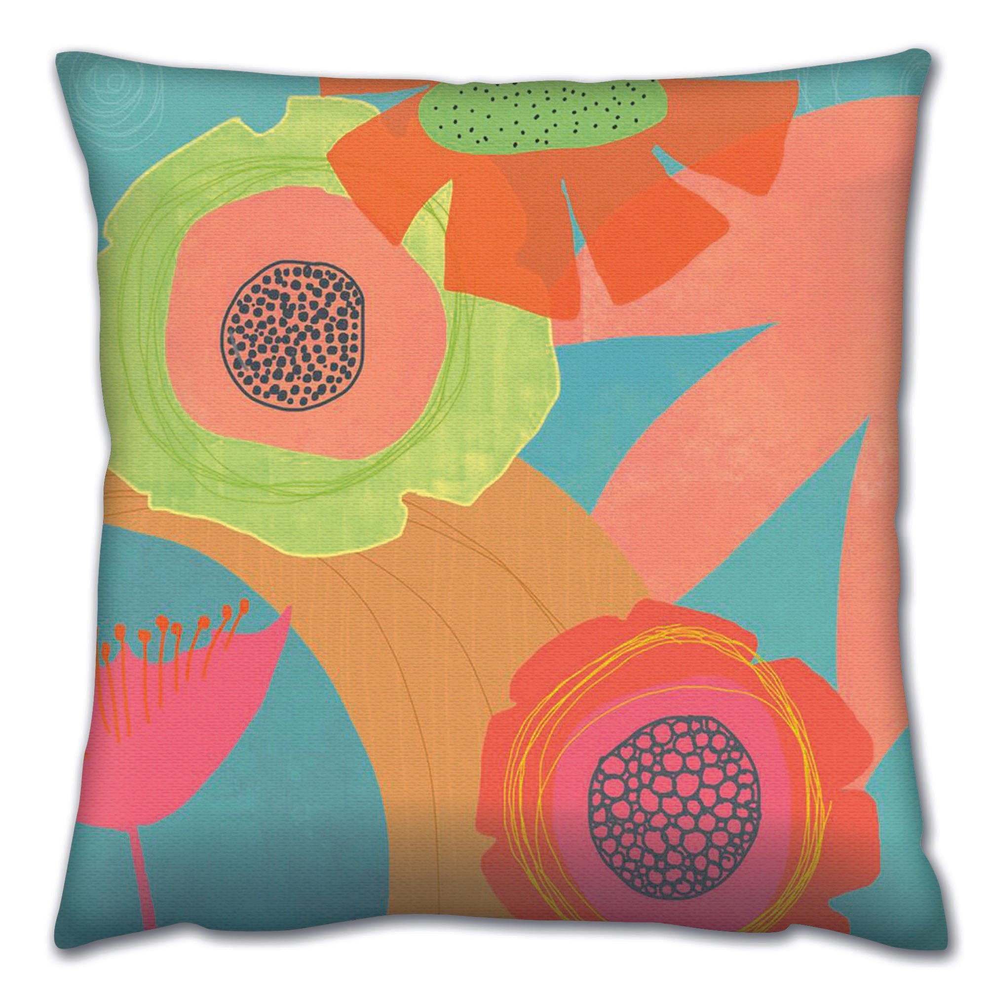 Almofada – 43 x 43 cm – Multicolorido – Algodão e Poliéster