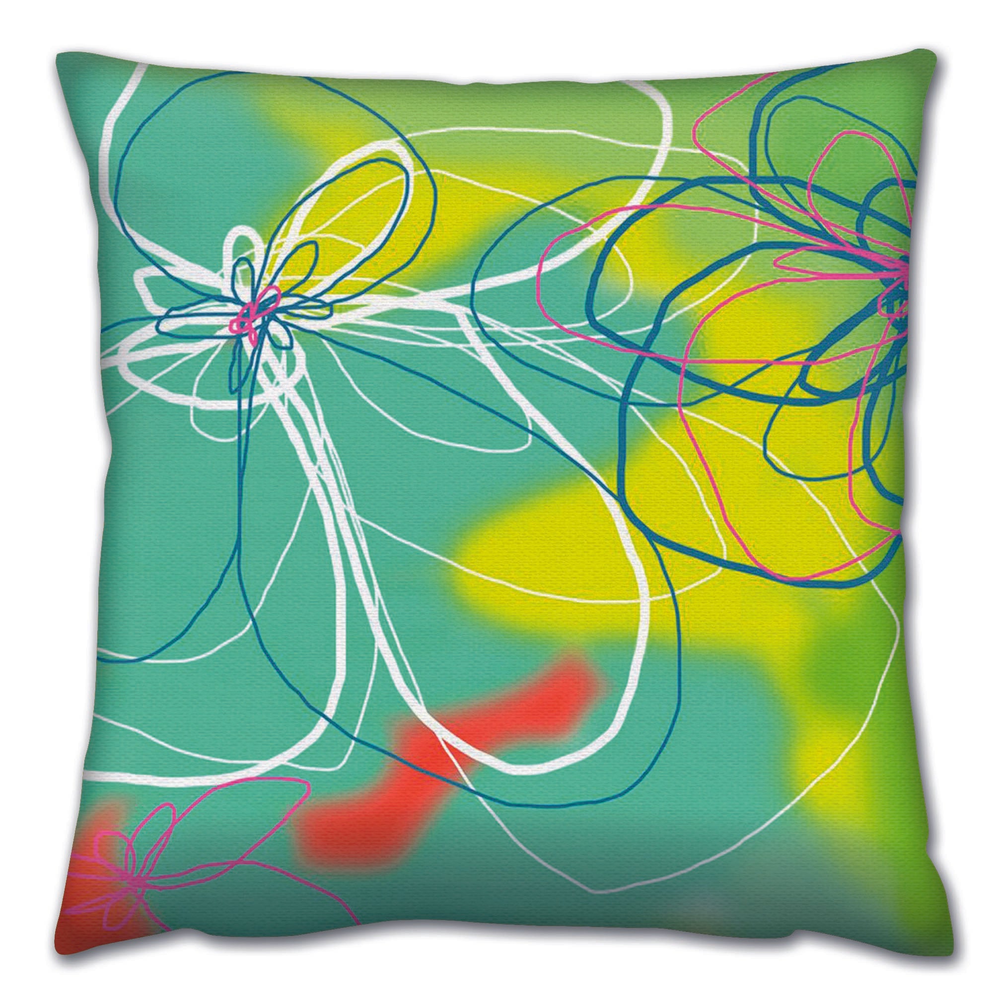 Almofada – 43 x 43 cm – Multicolorido – Algodão e Poliéster