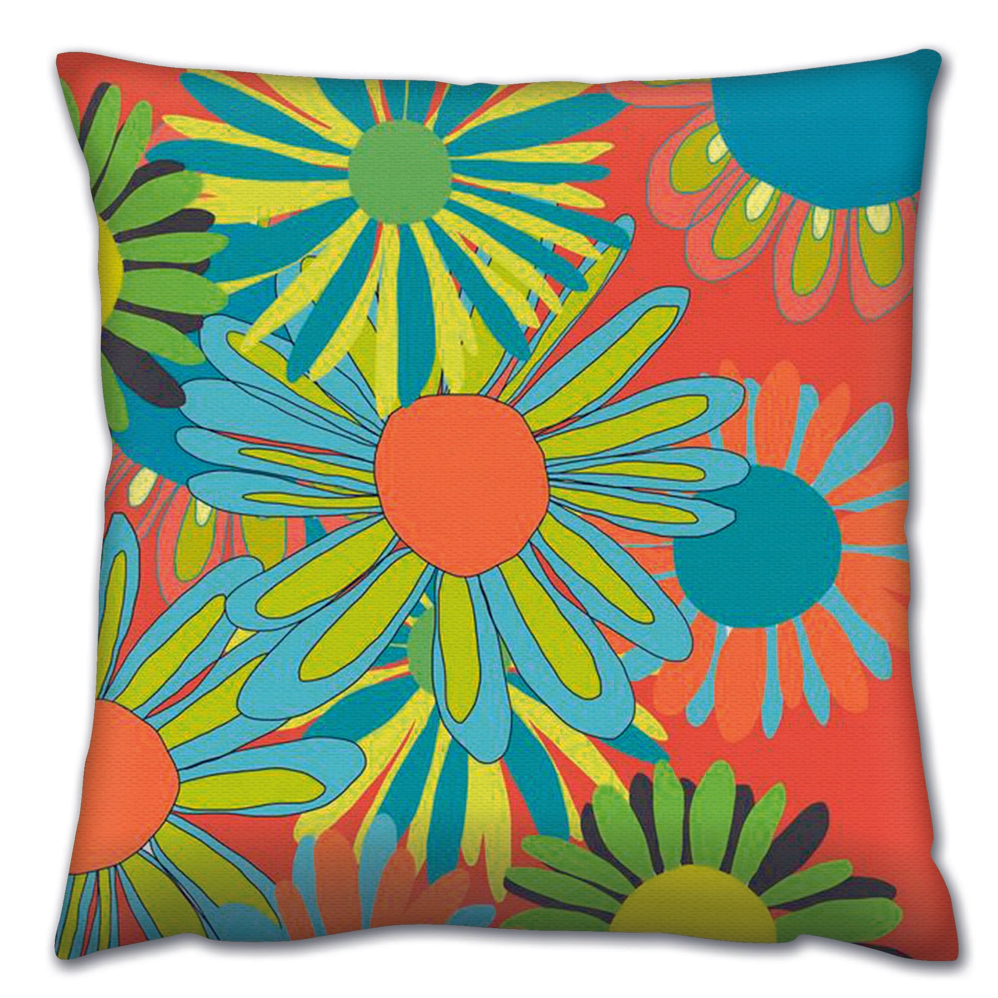 Almofada – 43 x 43 cm – Multicolorido – Algodão e Poliéster