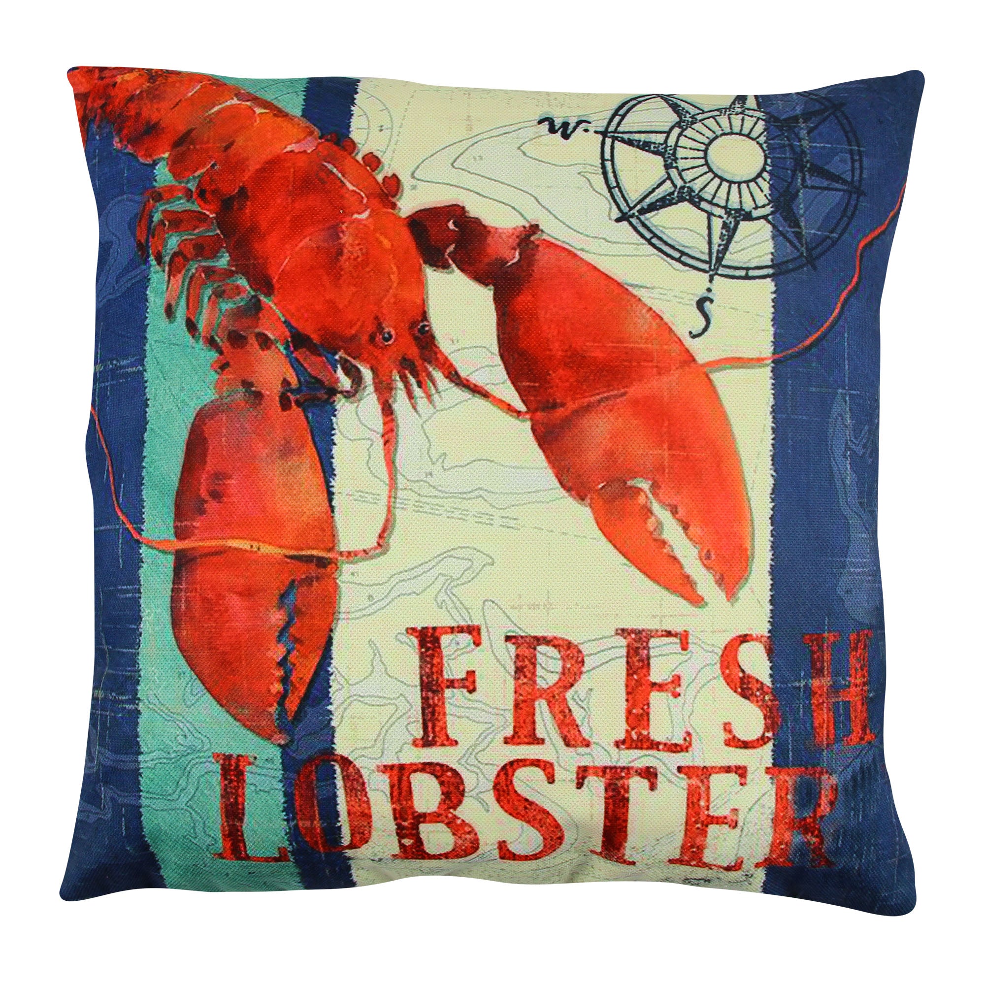 Almofada – 43 x 43 cm – Multicolorido – Algodão/Poliéster