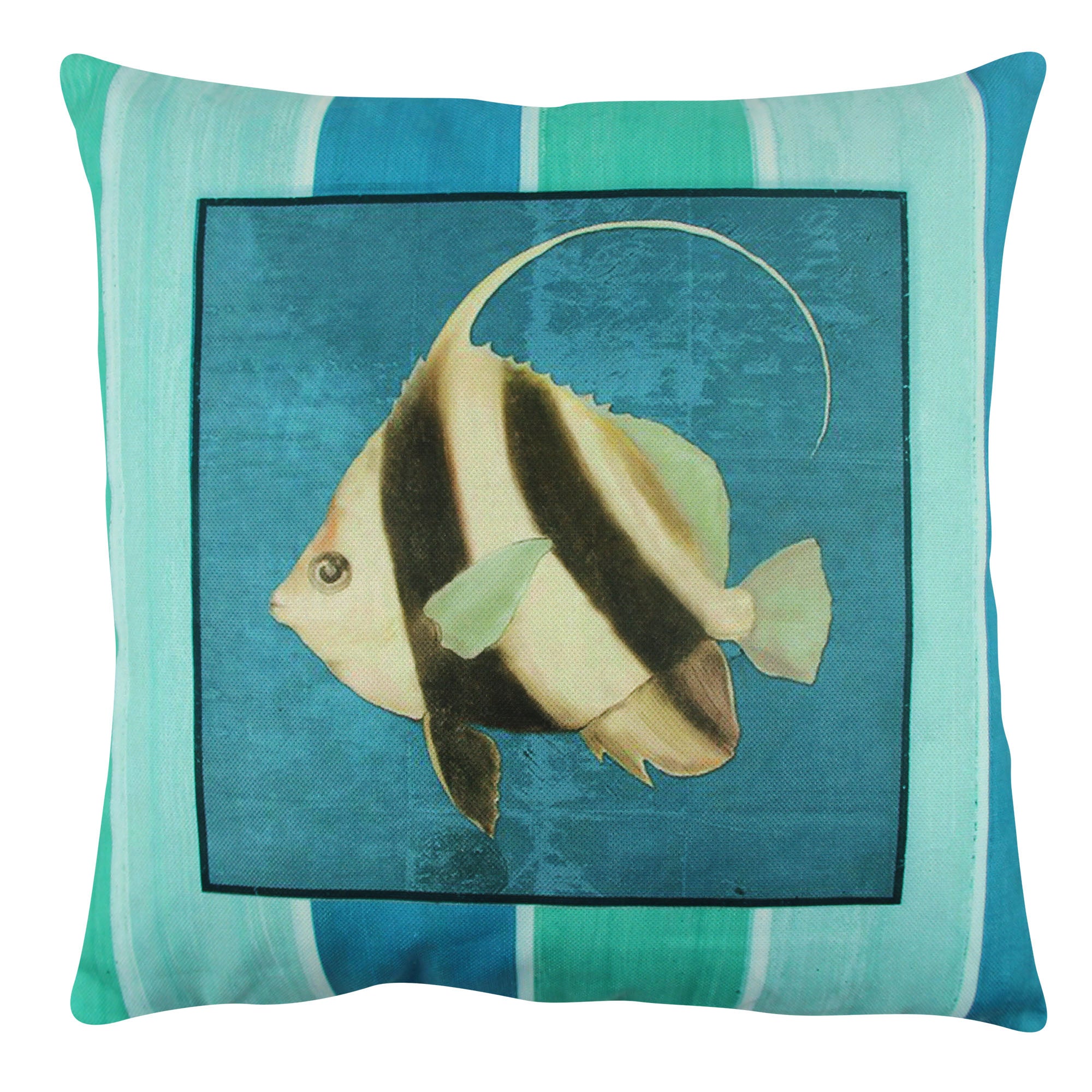 Almofada – 43 x 43 cm – Multicolorido – Algodão e Poliéster