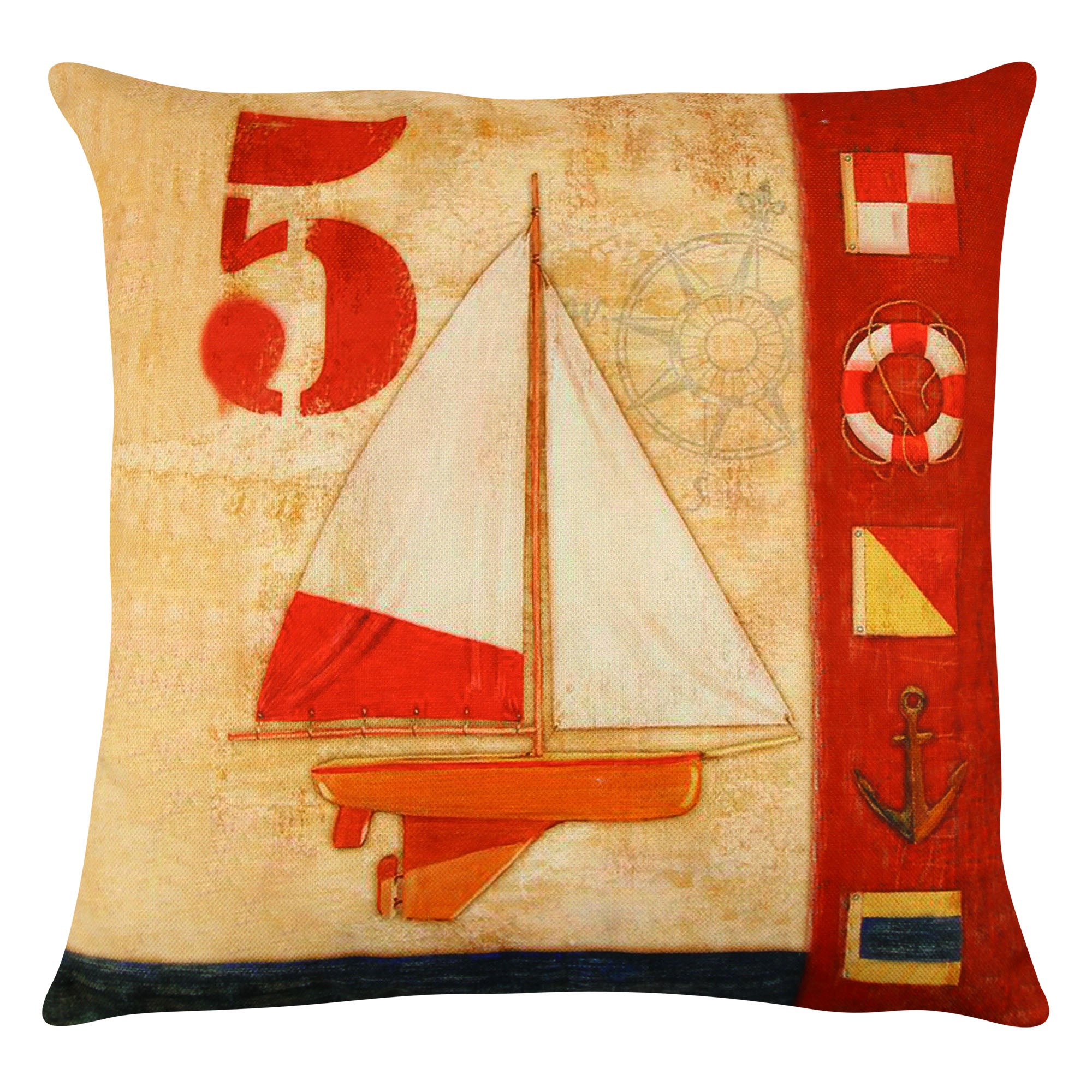 Almofada – 43 x 43 cm – multicolorido – algodão e poliéster