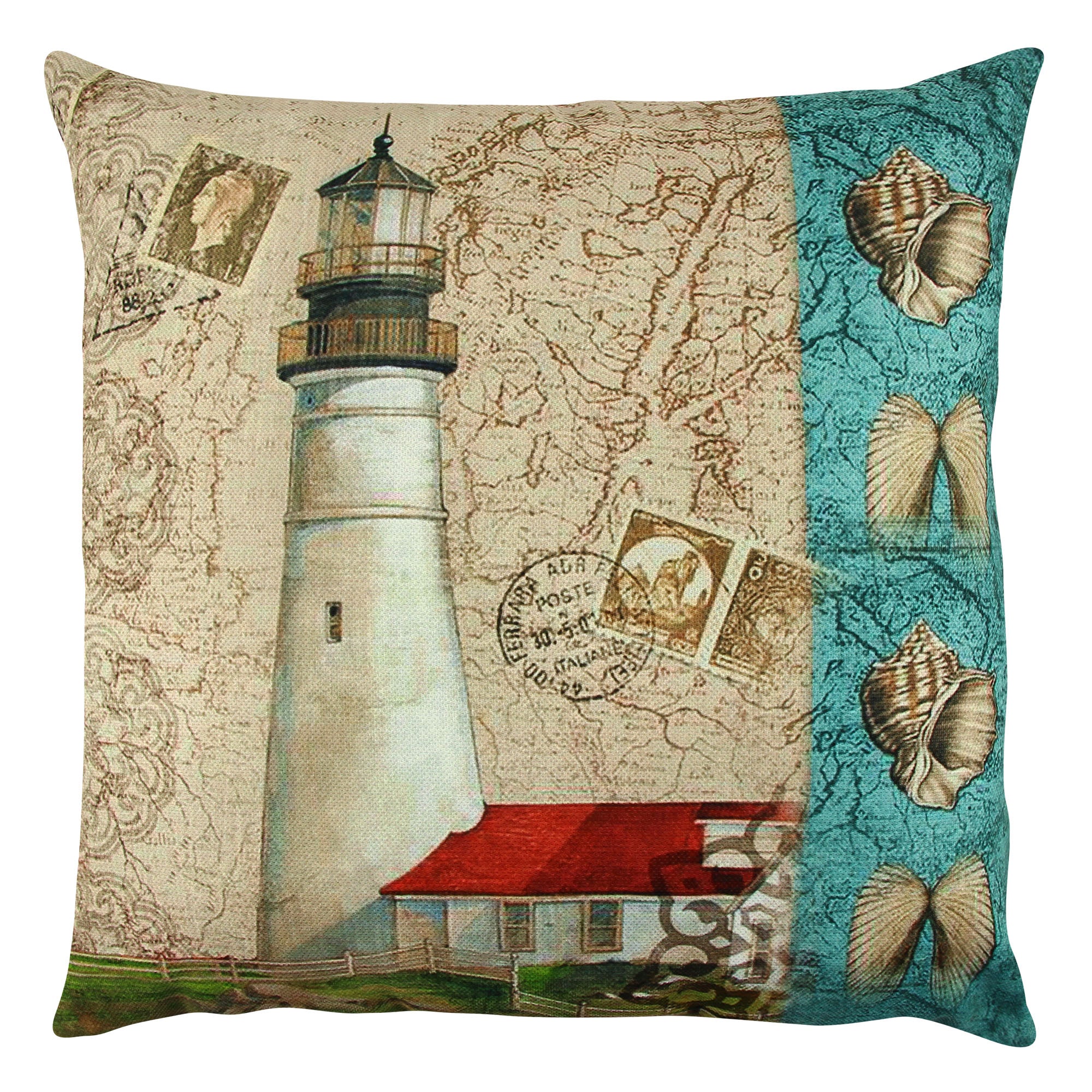 Almofada – 43 x 43 cm – Multicolorido – Algodão e Poliéster