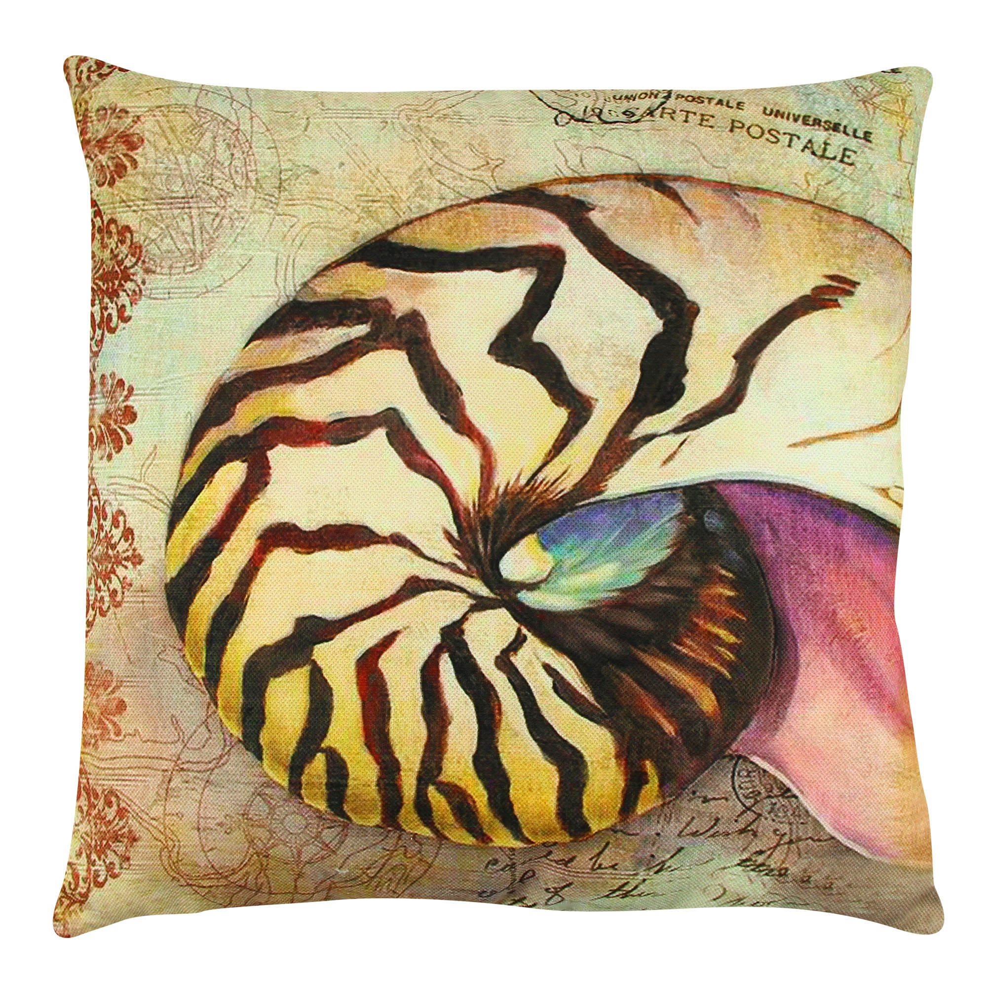 Almofada – 43 x 43 cm – Multicolorido – Algodão e Poliéster